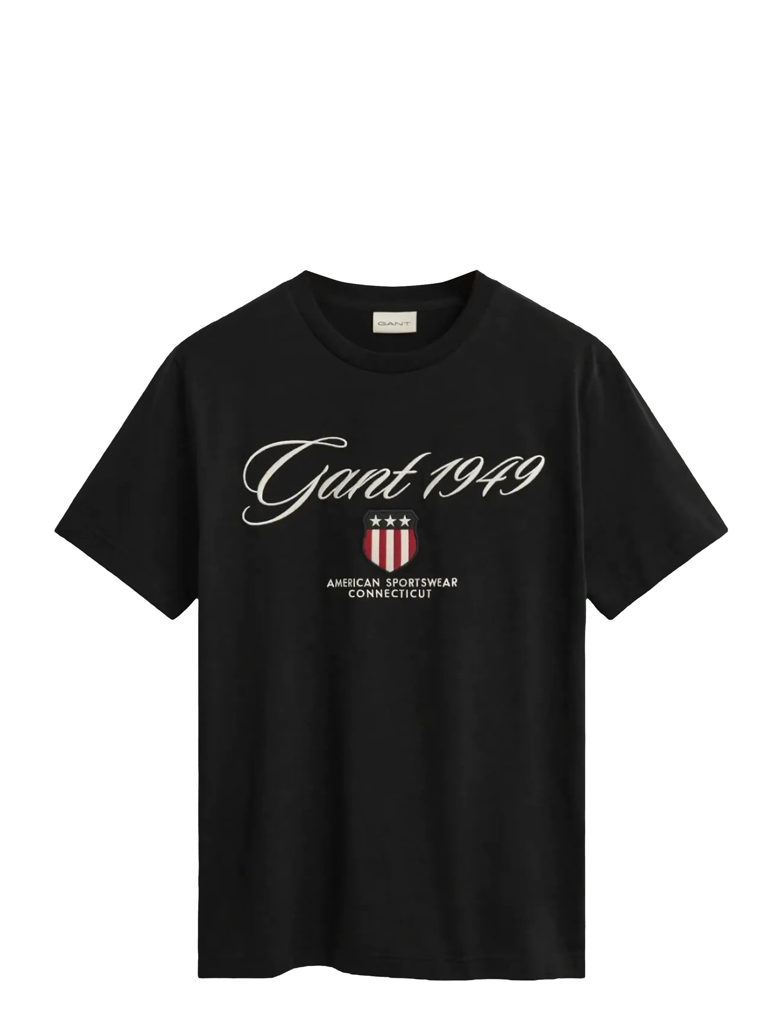 GANT GRAPHIC SS T-SHIRT - T-shirts - BLACK / black