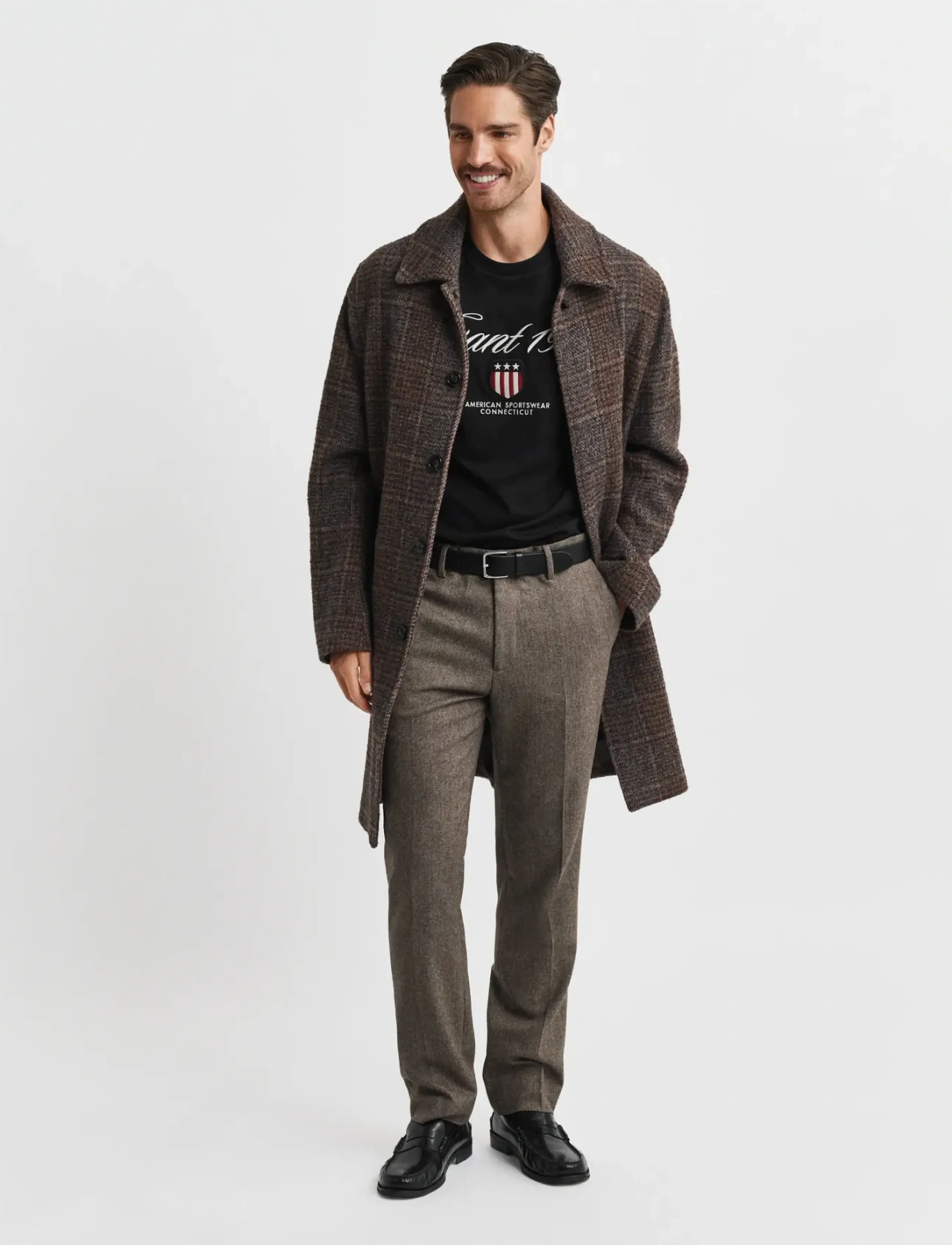 Gant - GRAPHIC SS T-SHIRT - kortærmede t-shirts - black - 4