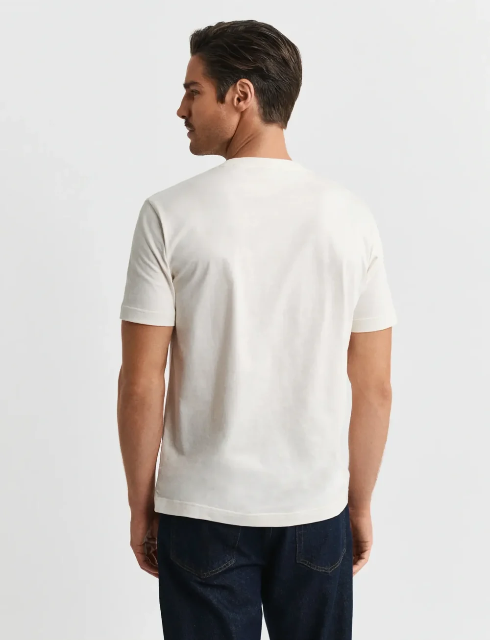 GANT - GRAPHIC SS T-SHIRT - short-sleeved t-shirts - cream - 2