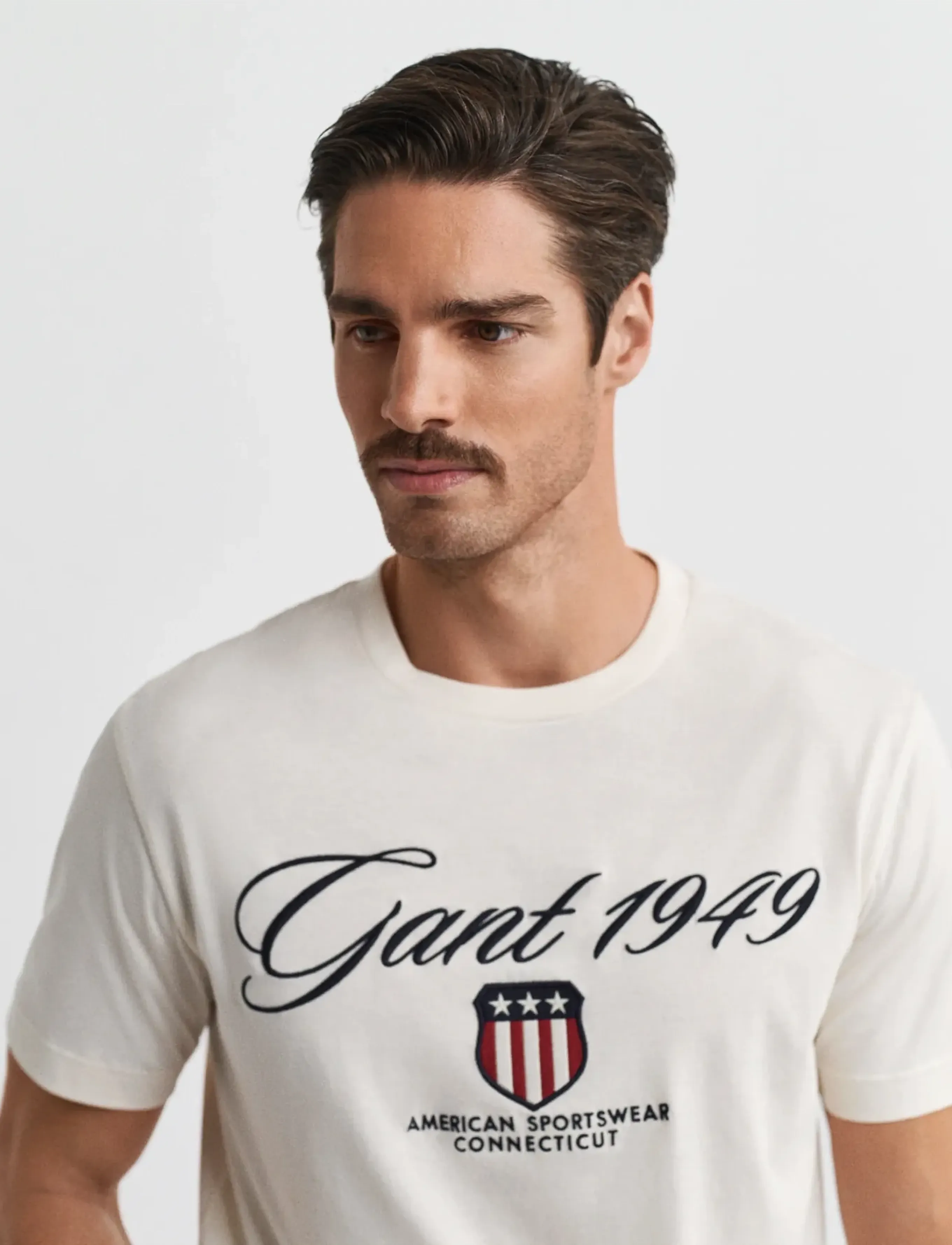 Gant - GRAPHIC SS T-SHIRT - kurzärmelig - cream - 3