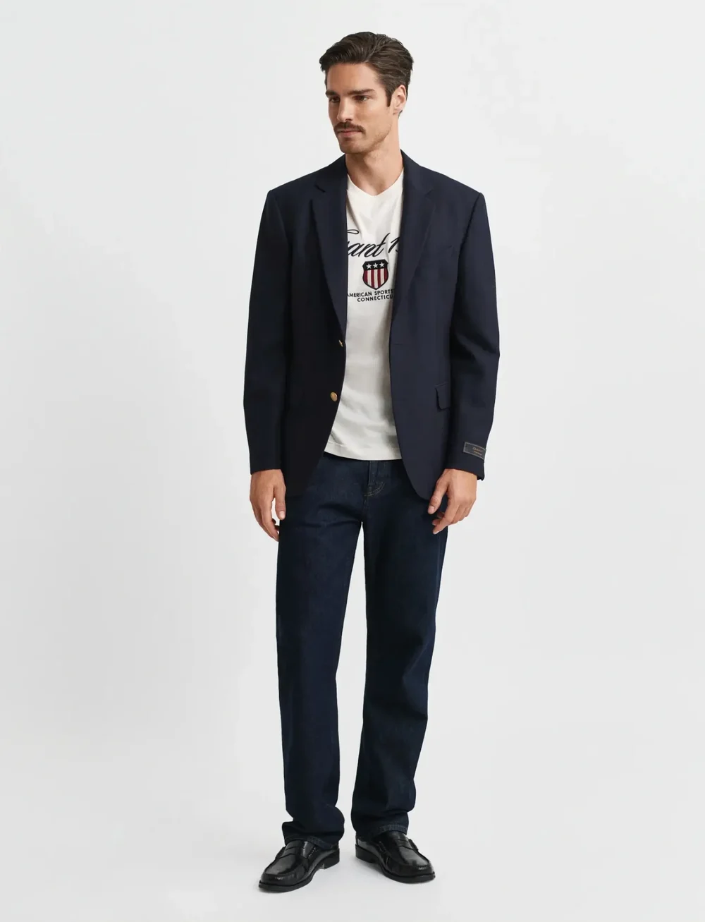 GANT - GRAPHIC SS T-SHIRT - short-sleeved t-shirts - cream - 4