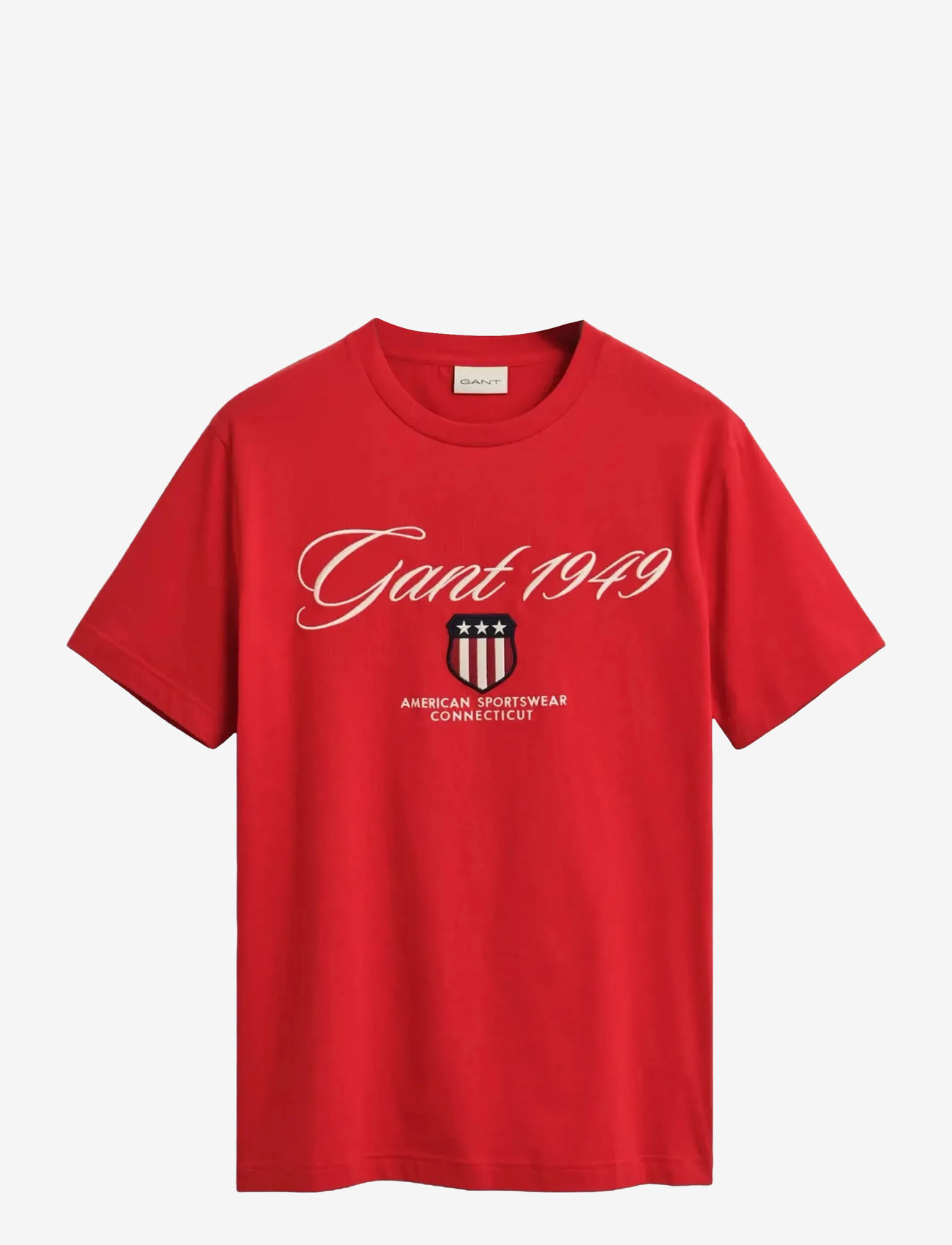 GANT - GRAPHIC SS T-SHIRT - kurzärmelig - ruby red - 1
