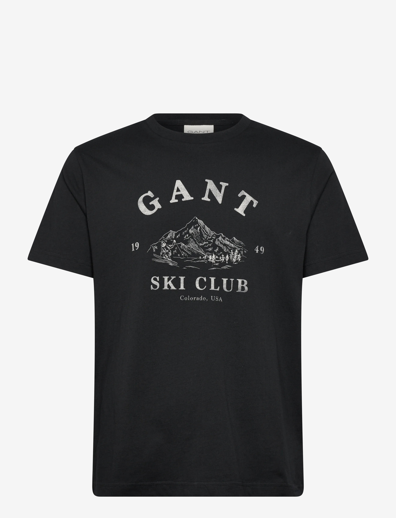 GANT - GRAPHIC SS T-SHIRT - kortärmade t-shirts - black - 0