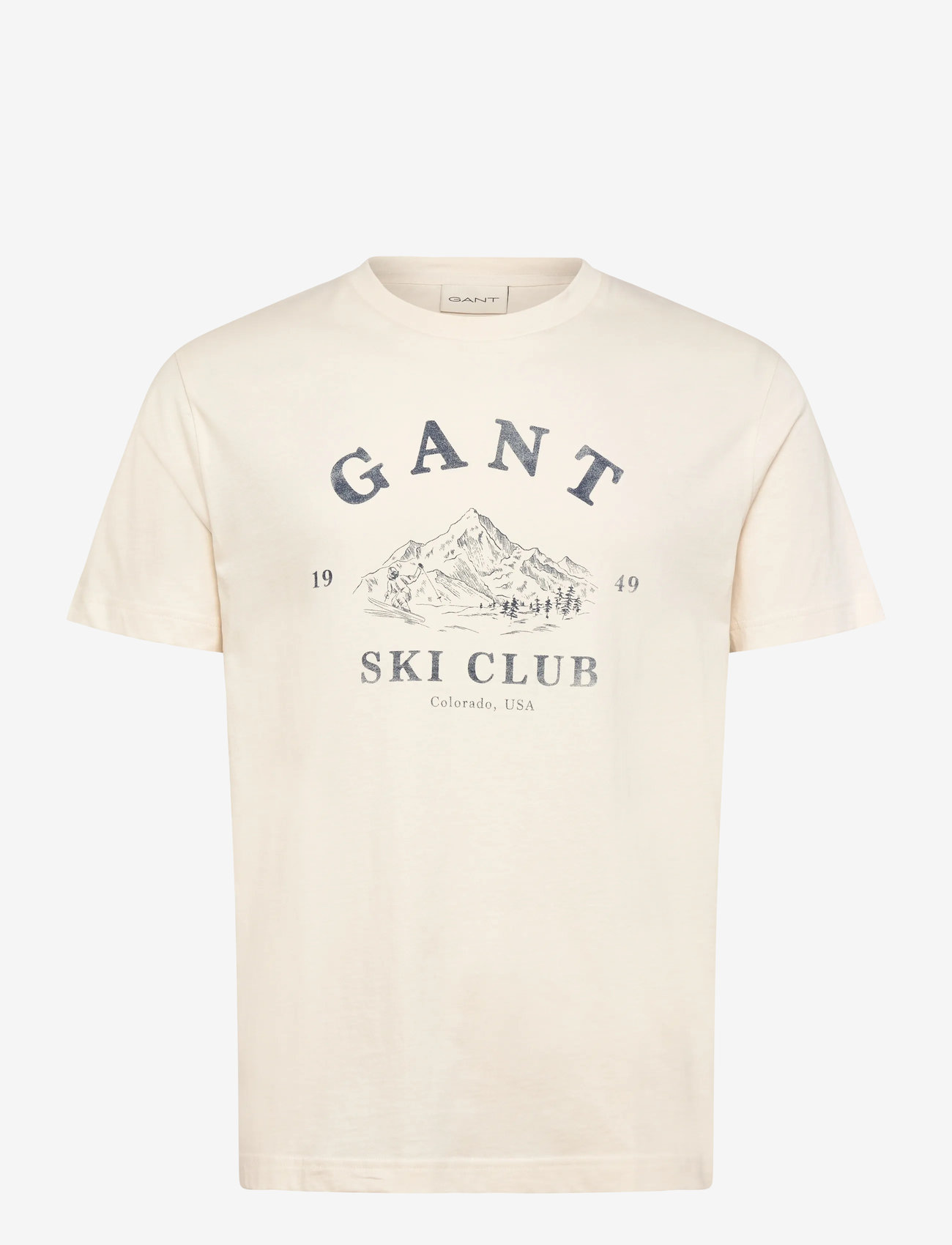 GANT - GRAPHIC SS T-SHIRT - kortärmade t-shirts - cream - 0