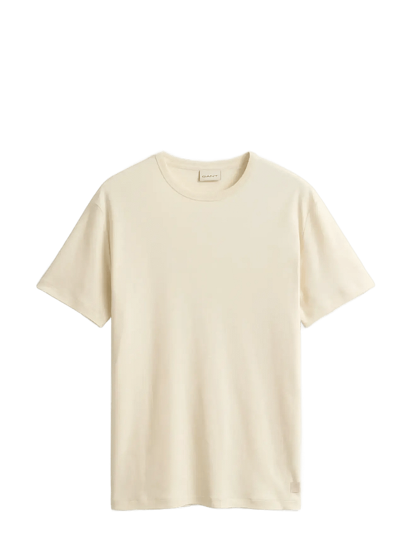 Gant - INTERLOCK SS TSHIRT - krótki rękaw - creamed white - 1