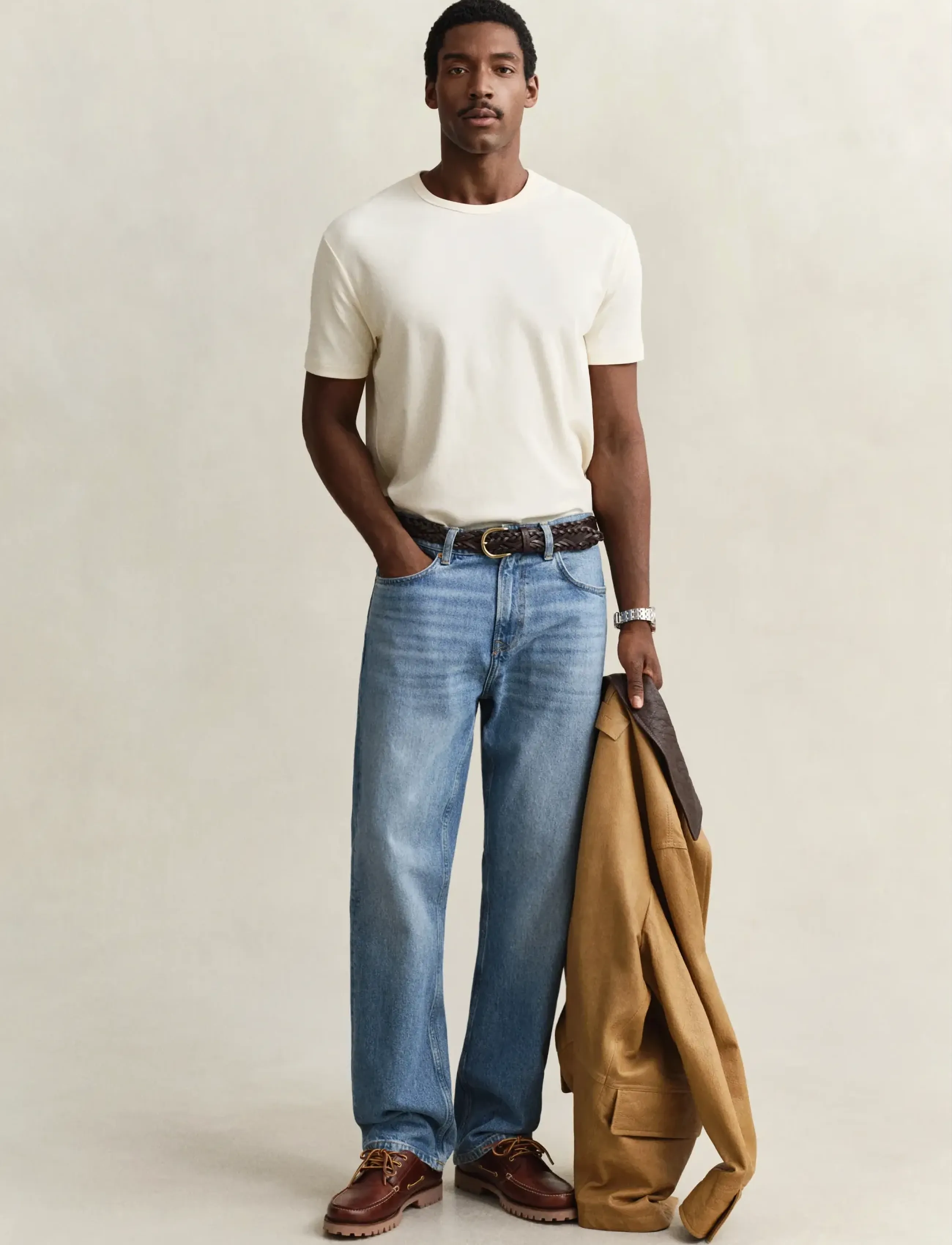 Gant - INTERLOCK SS TSHIRT - kurzärmelig - creamed white - 4
