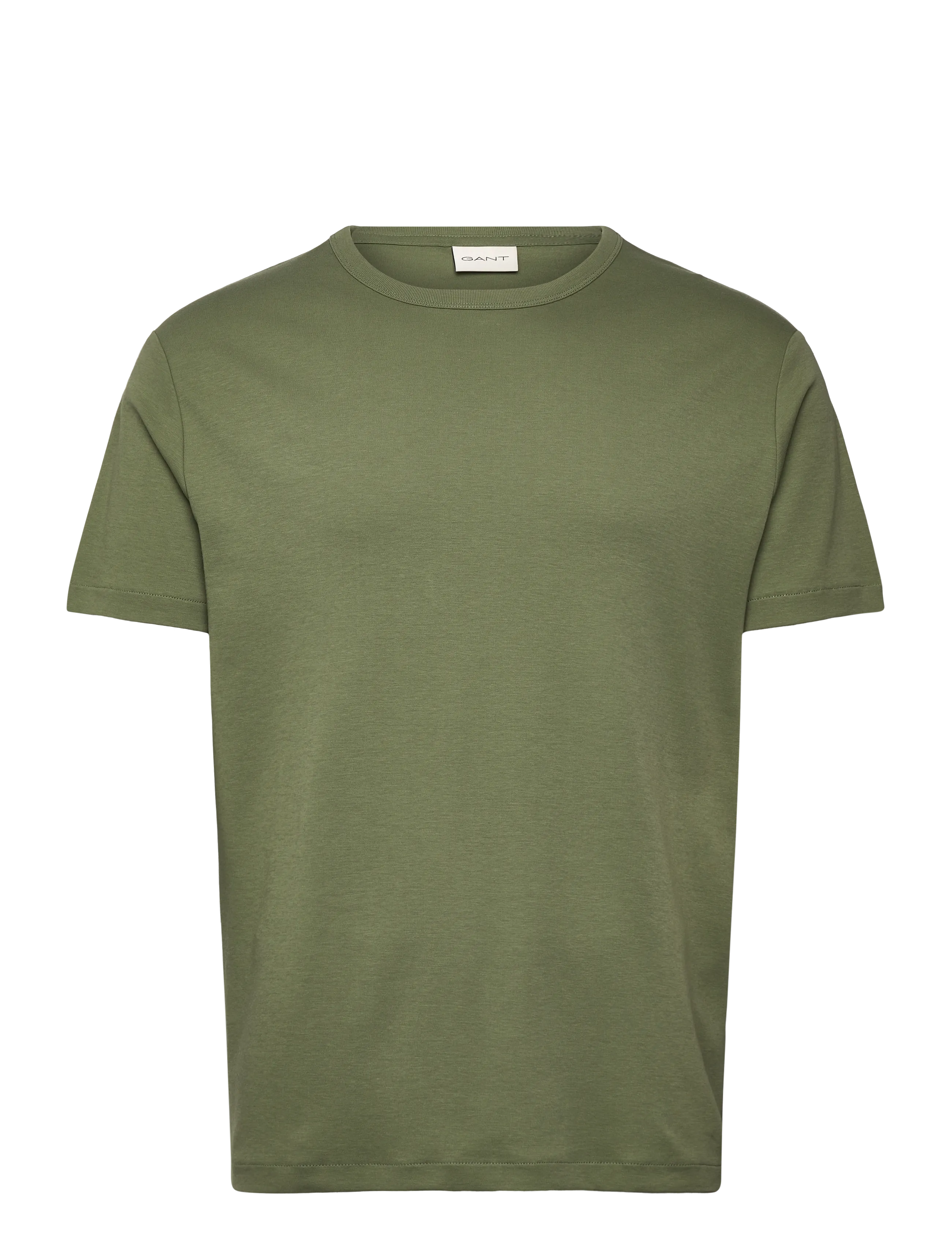 GANT Interlock Ss Tshirt Khaki - L - Herren