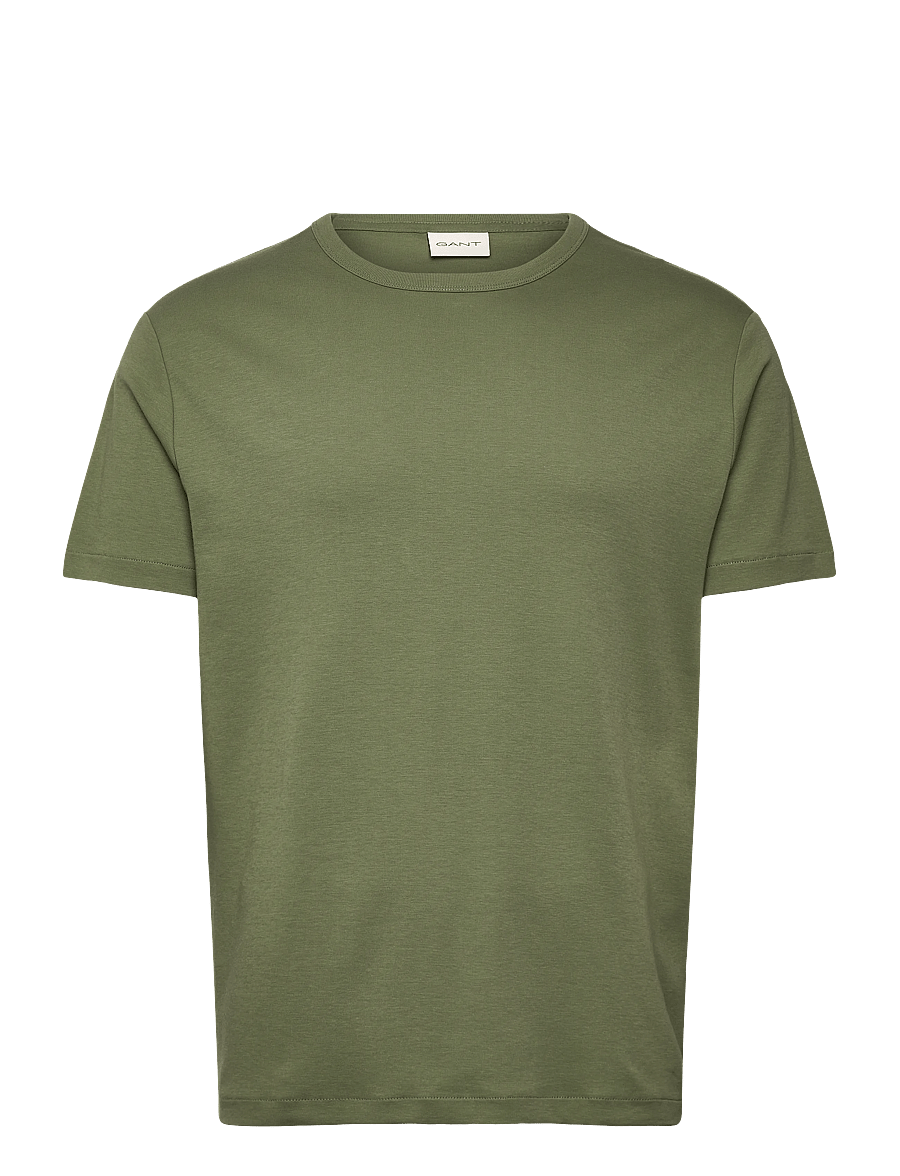 Gant - INTERLOCK SS TSHIRT - kortärmade t-shirts - dry herb green - 1