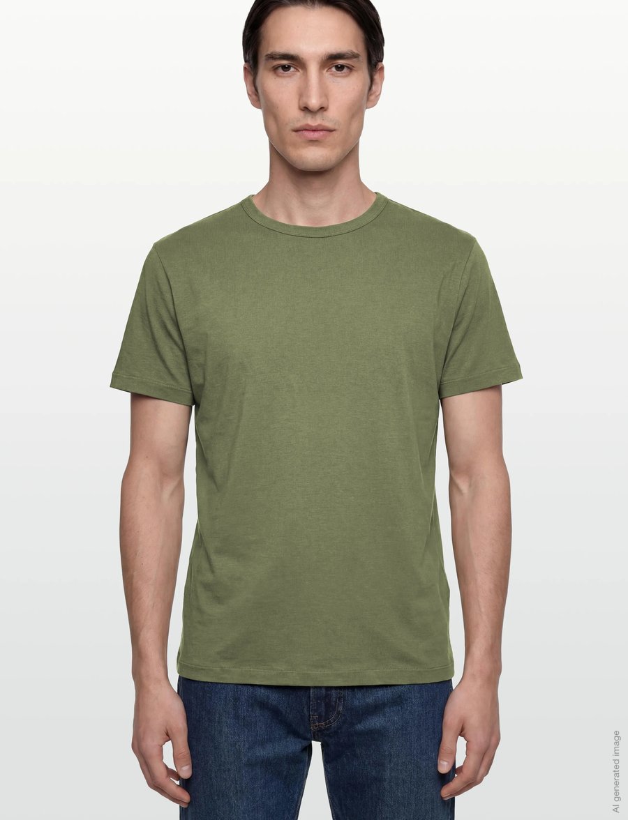 Gant - INTERLOCK SS TSHIRT - kortärmade t-shirts - dry herb green - 3