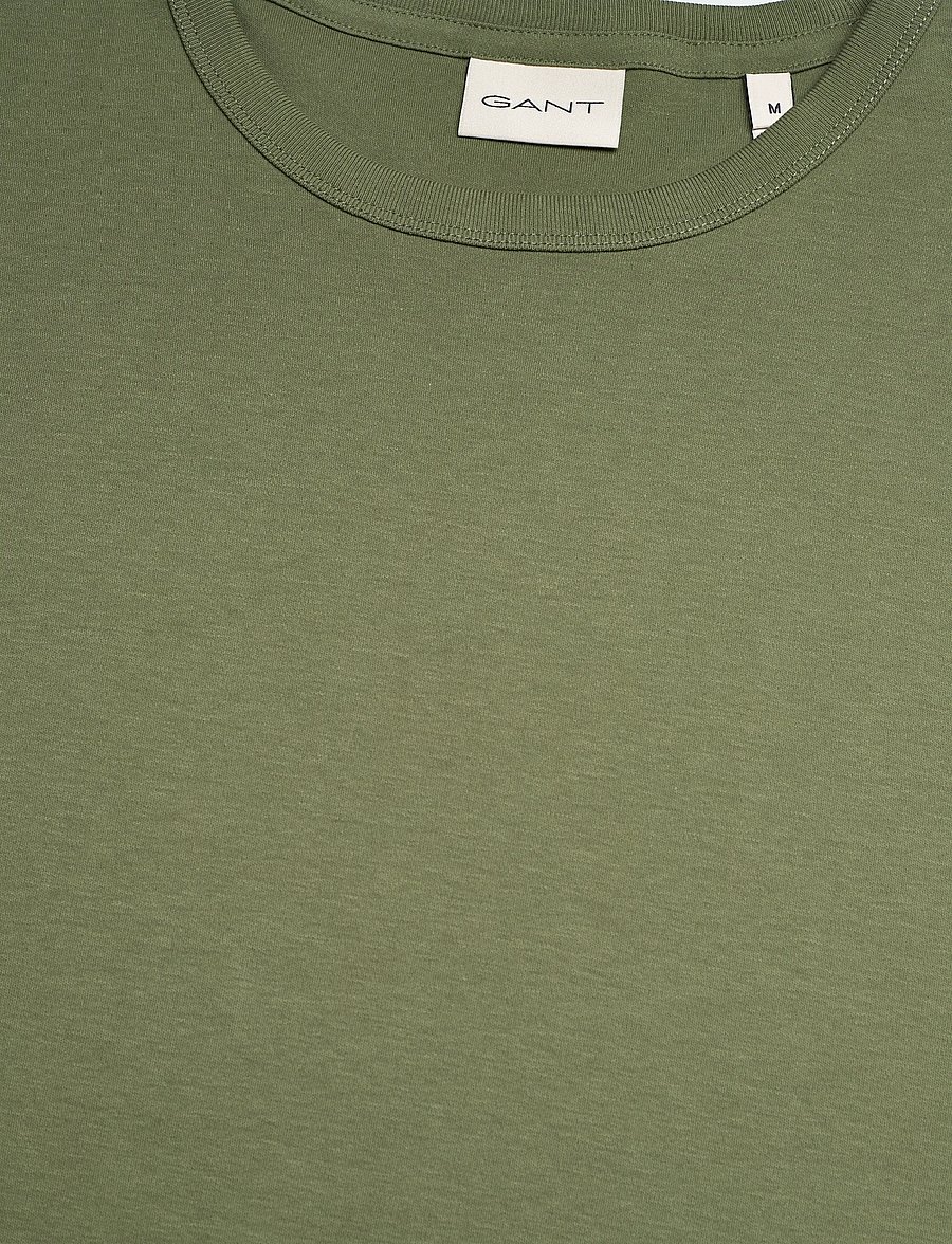 Gant - INTERLOCK SS TSHIRT - kortärmade t-shirts - dry herb green - 5