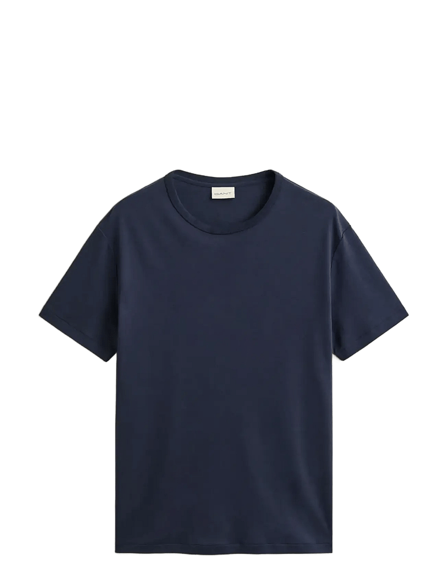 Gant - INTERLOCK SS TSHIRT - kortärmade t-shirts - evening blue - 1