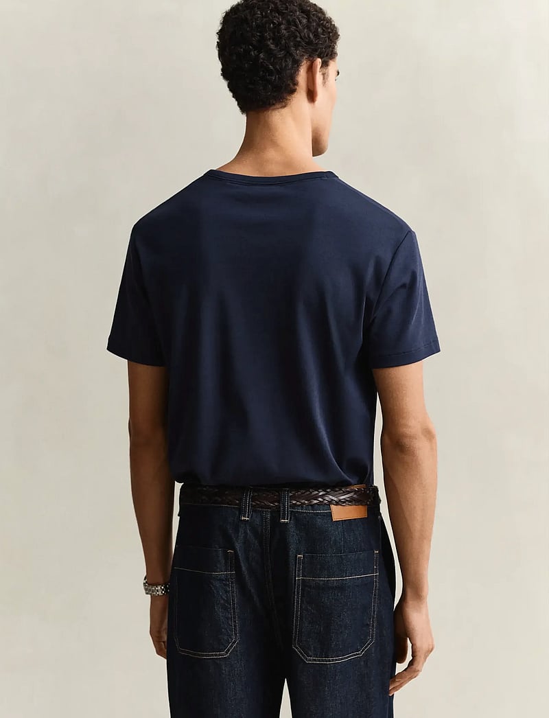 Gant - INTERLOCK SS TSHIRT - kurzärmelig - evening blue - 2