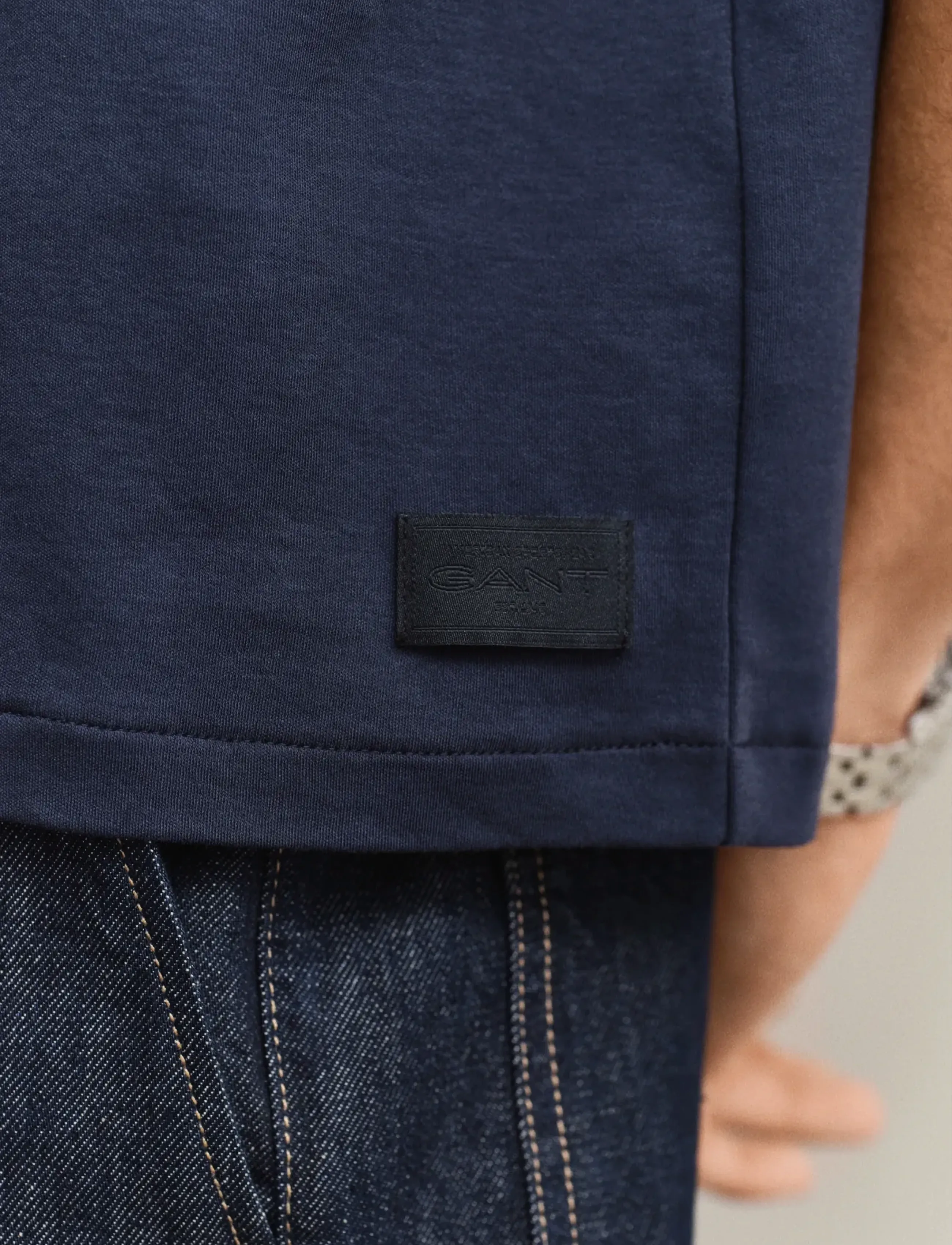Gant - INTERLOCK SS TSHIRT - kortermede t-skjorter - evening blue - 3