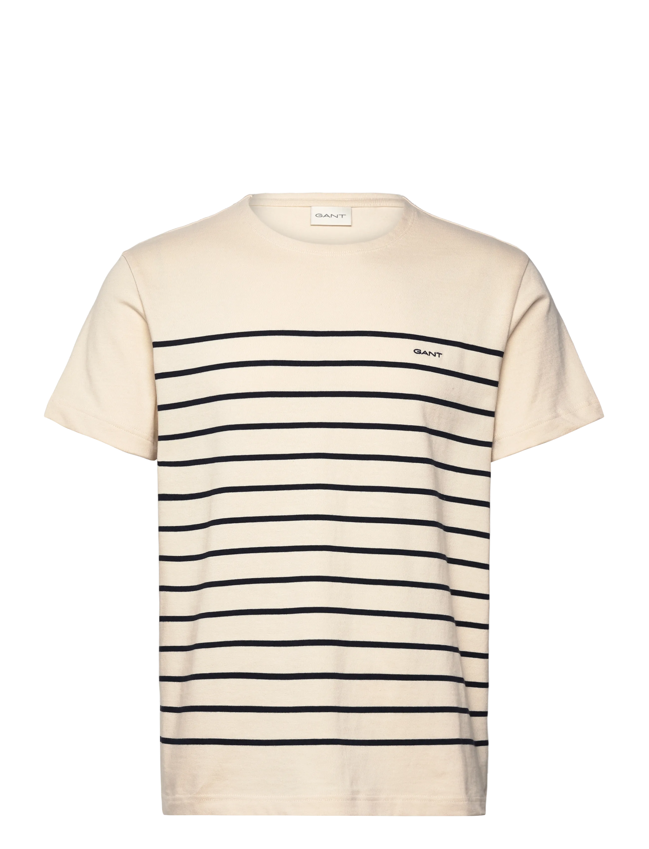 GANT PLACED STRIPE SS TSHIRT - T-shirty - CREAMED WHITE / cream