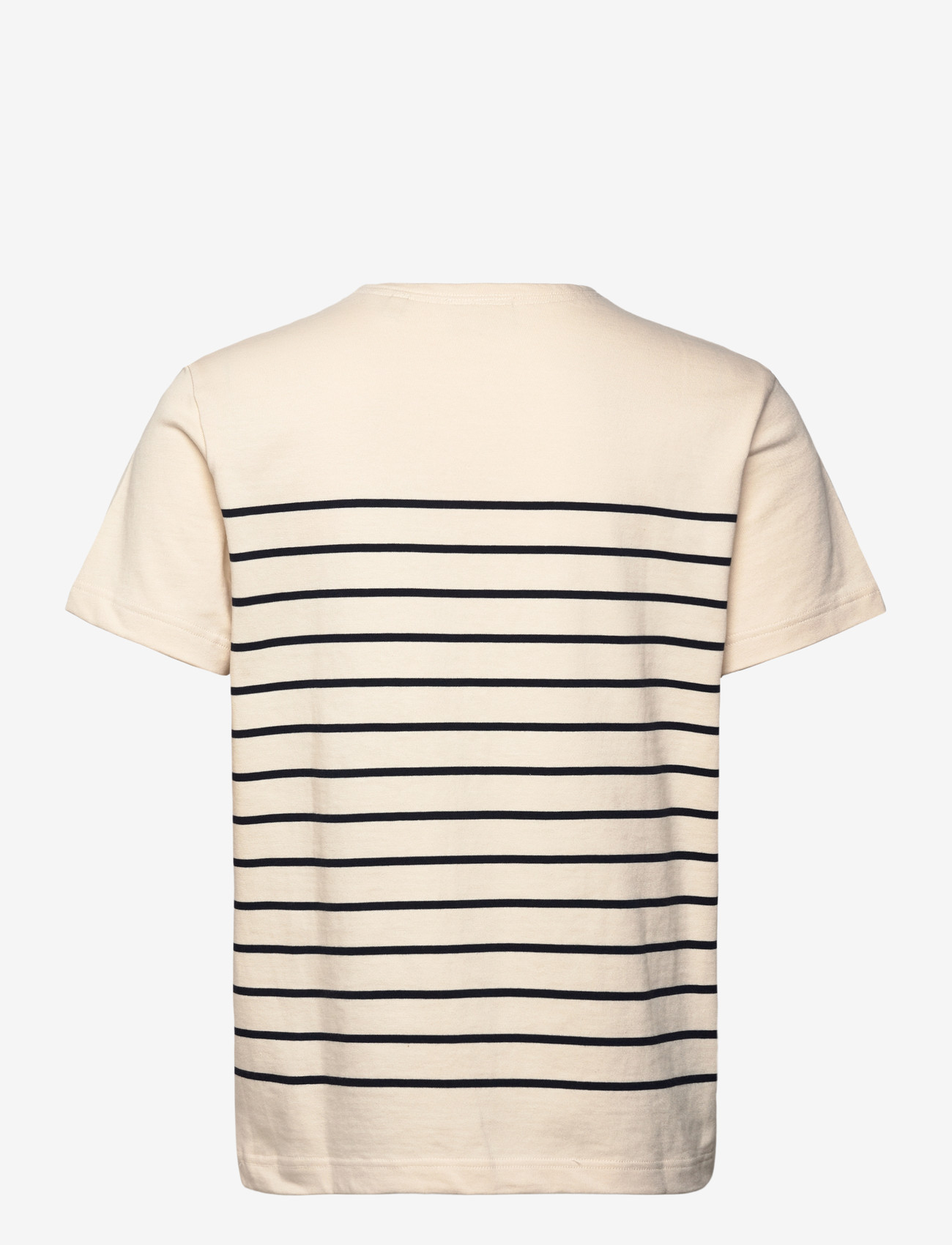 Gant - PLACED STRIPE SS TSHIRT - kurzärmelig - creamed white - 2