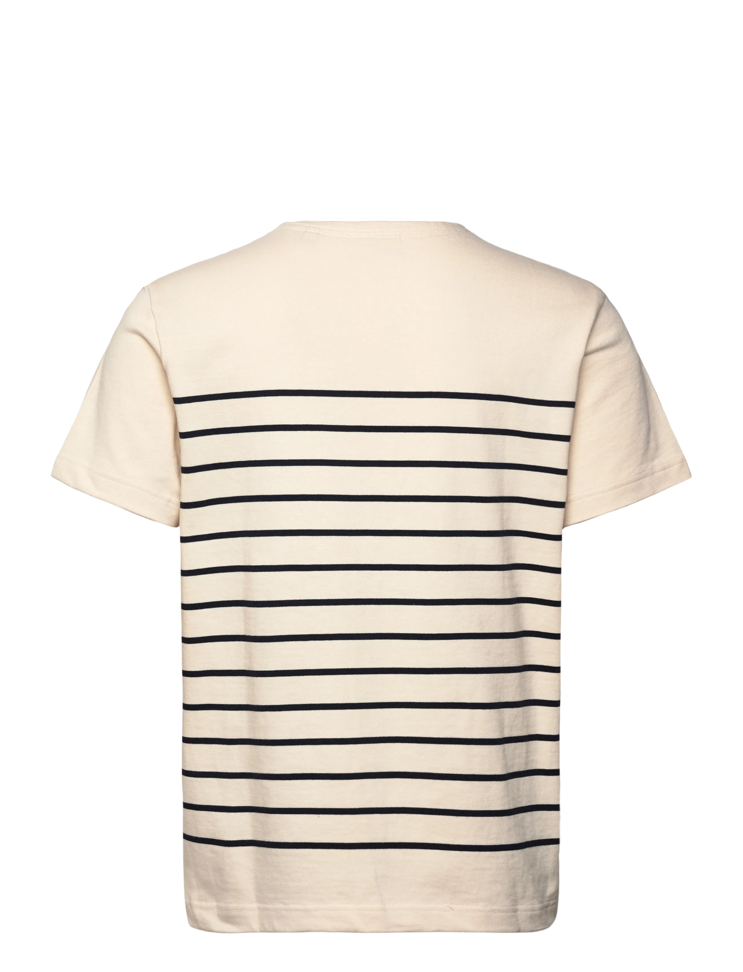 Gant - PLACED STRIPE SS TSHIRT - lühikeste varrukatega t-särgid - creamed white - 2