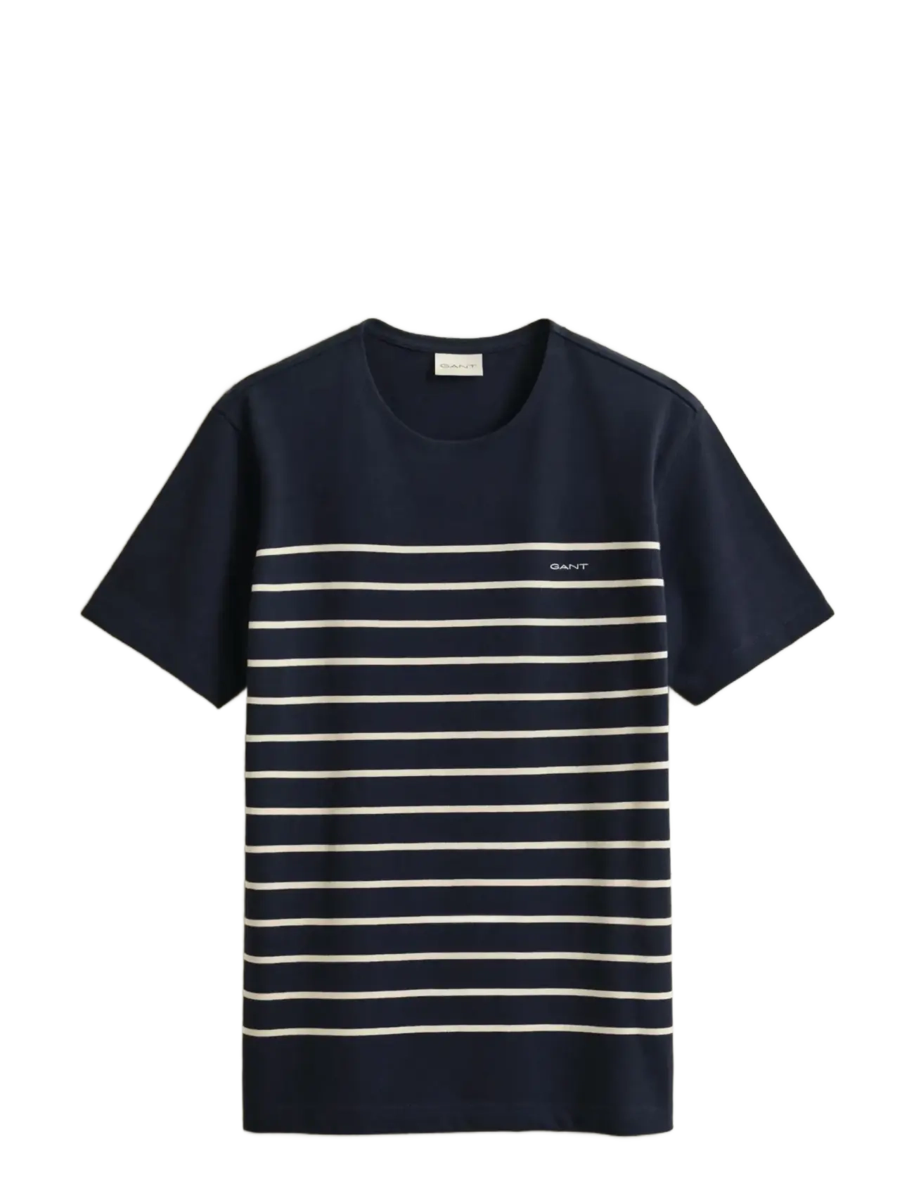 GANT PLACED STRIPE SS TSHIRT - T-shirts - EVENING BLUE / navy