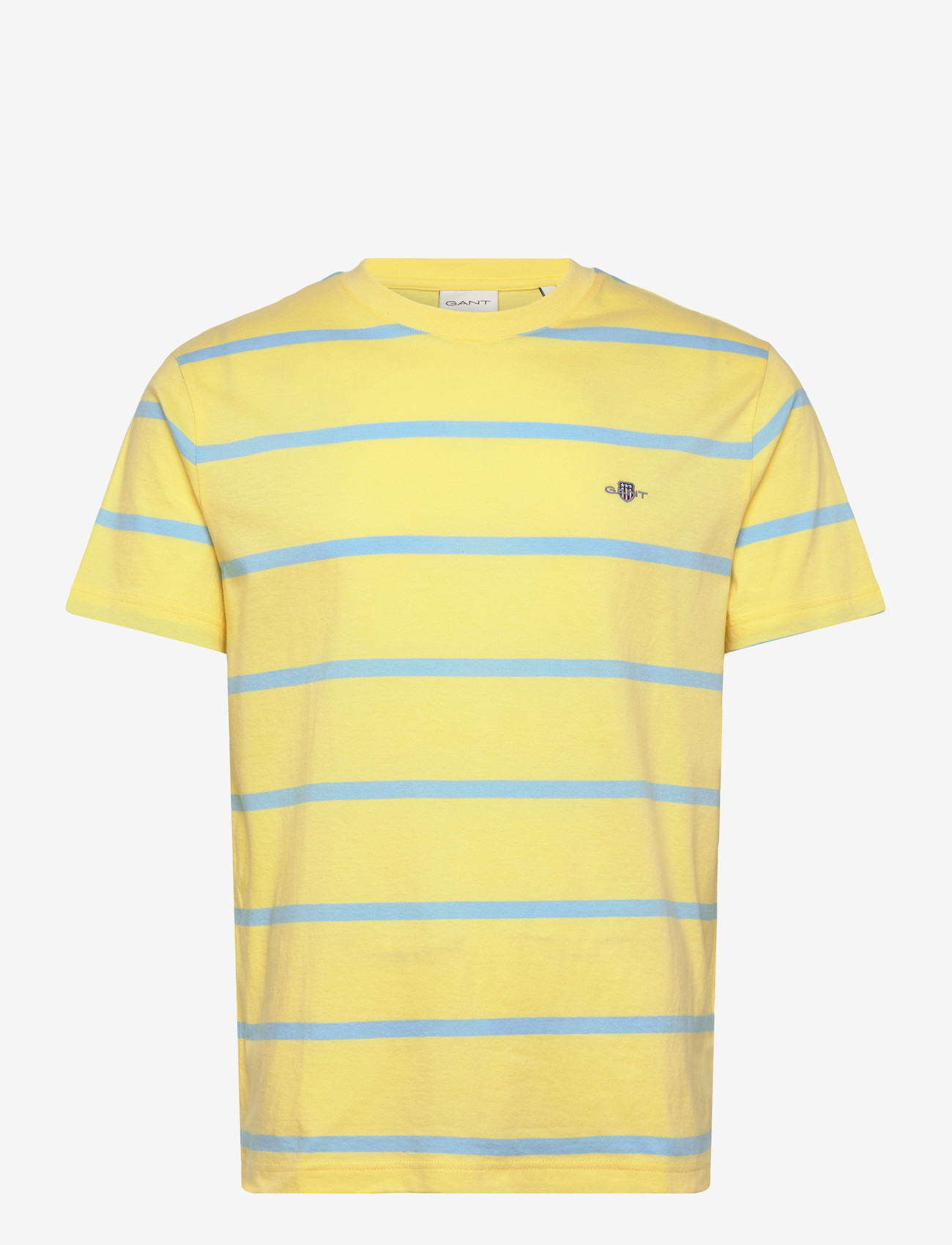 Gant - STRIPED SS TSHIRT - kortærmede t-shirts - banana yellow - 1
