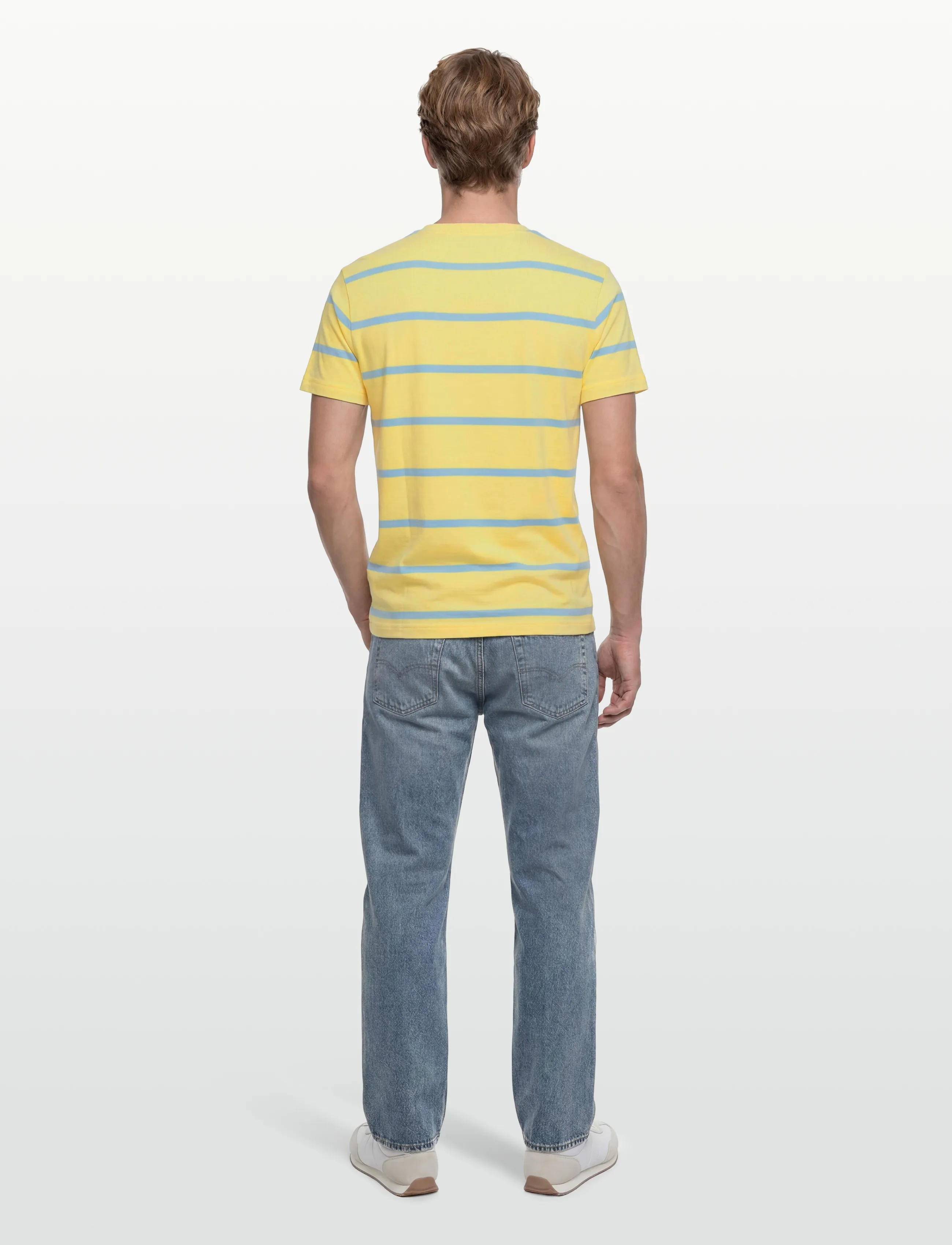 Gant - STRIPED SS TSHIRT - kortermede t-skjorter - banana yellow - 4