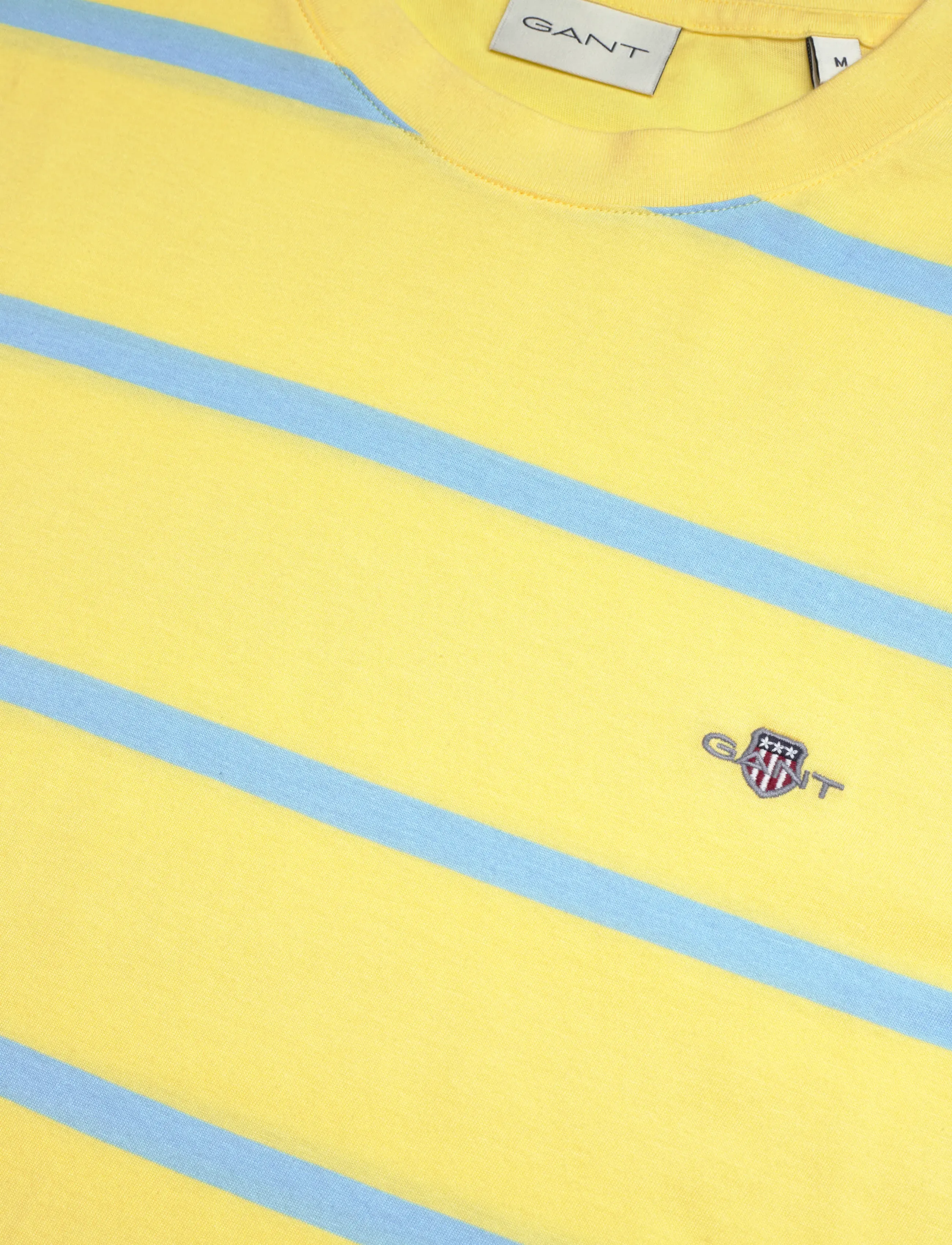 Gant - STRIPED SS TSHIRT - kortermede t-skjorter - banana yellow - 5
