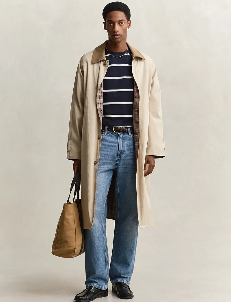 GANT - STRIPED SS TSHIRT - lühikeste varrukatega t-särgid - evening blue - 4