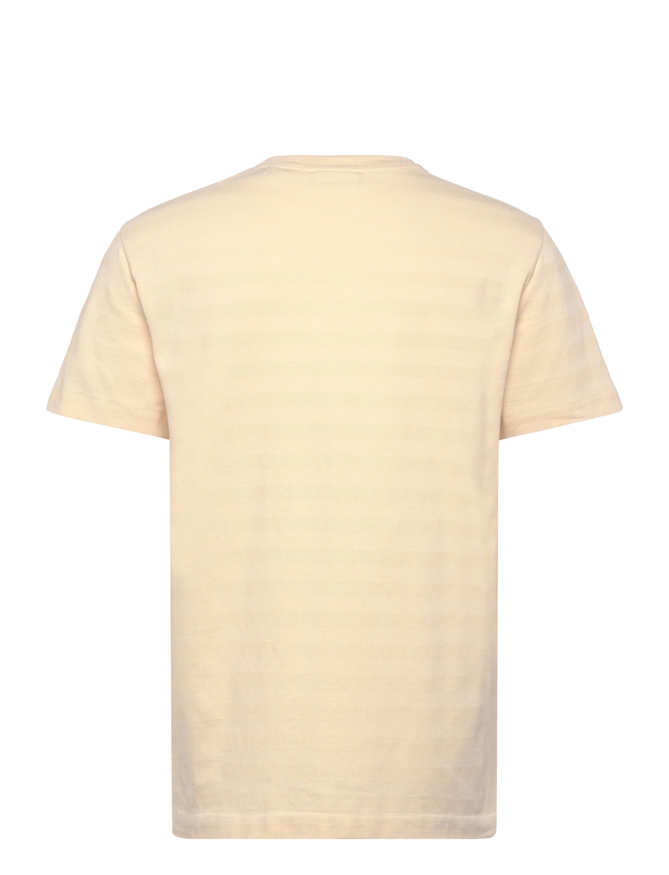 Gant - TEXTURE STRIPE SS TSHIRT - kortærmede t-shirts - creamed white - 2