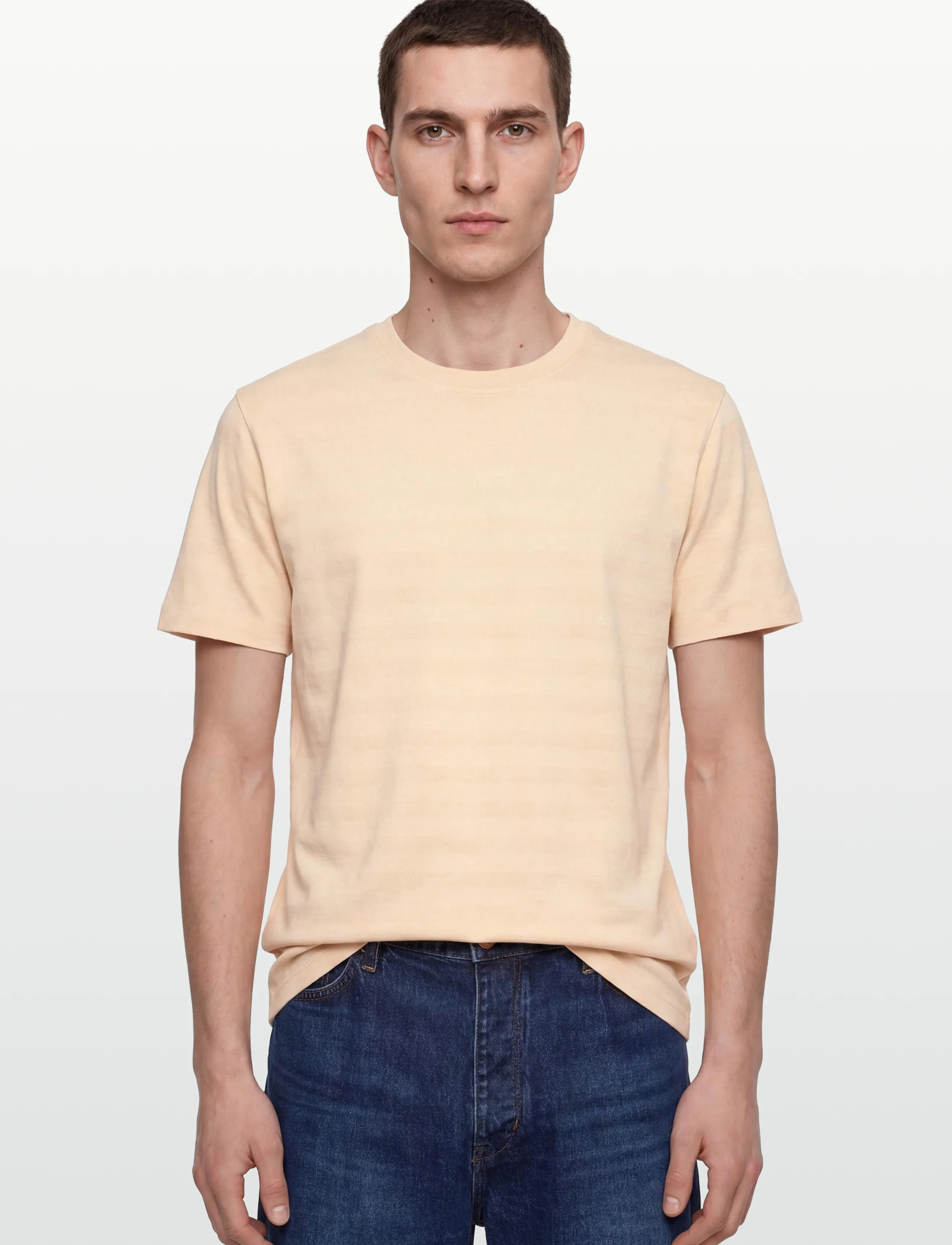Gant - TEXTURE STRIPE SS TSHIRT - kortærmede t-shirts - creamed white - 3
