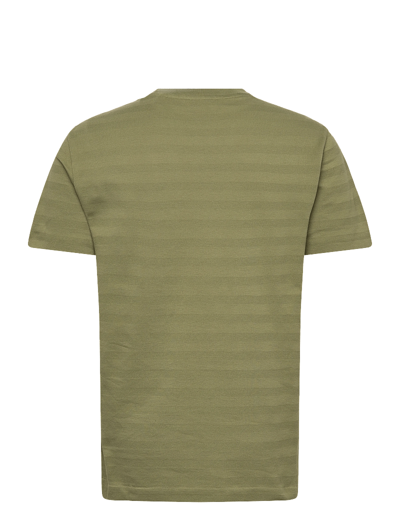 Gant - TEXTURE STRIPE SS TSHIRT - kurzärmelig - dry herb green - 2