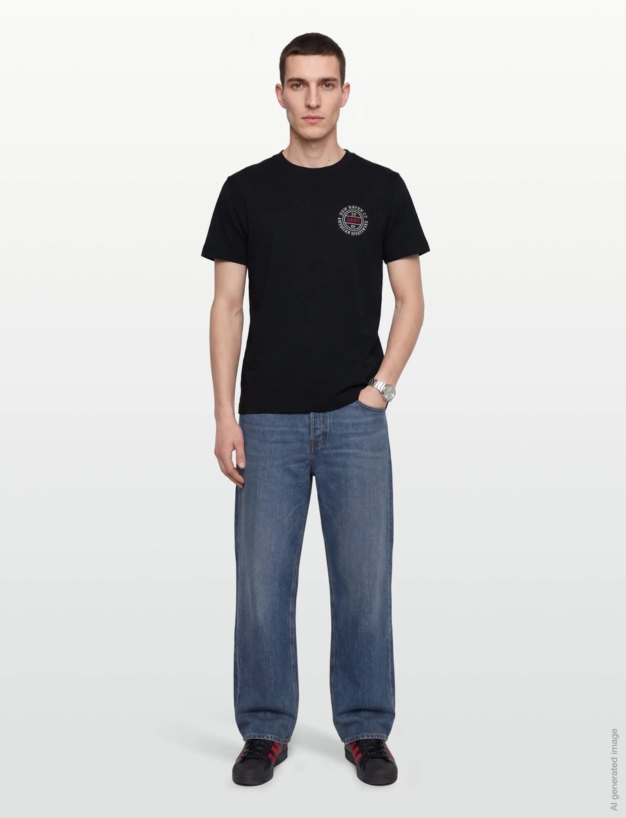 Gant - GRAPHIC SS TSHIRT - kurzärmelig - black - 0