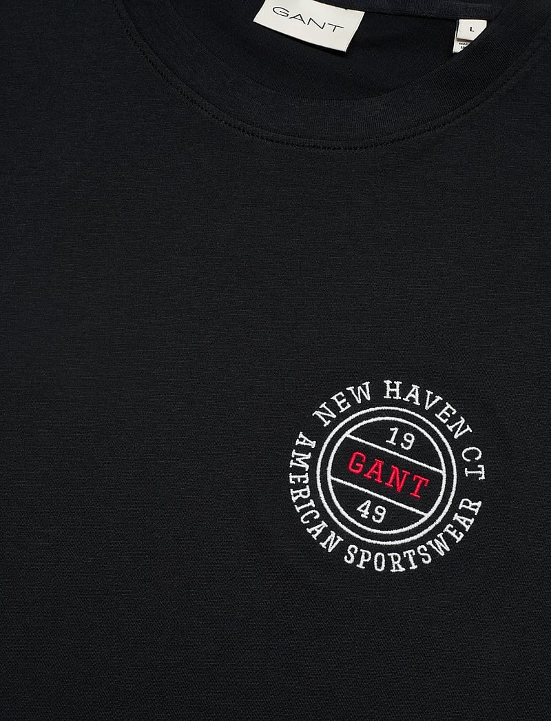 Gant - GRAPHIC SS TSHIRT - lühikeste varrukatega t-särgid - black - 5