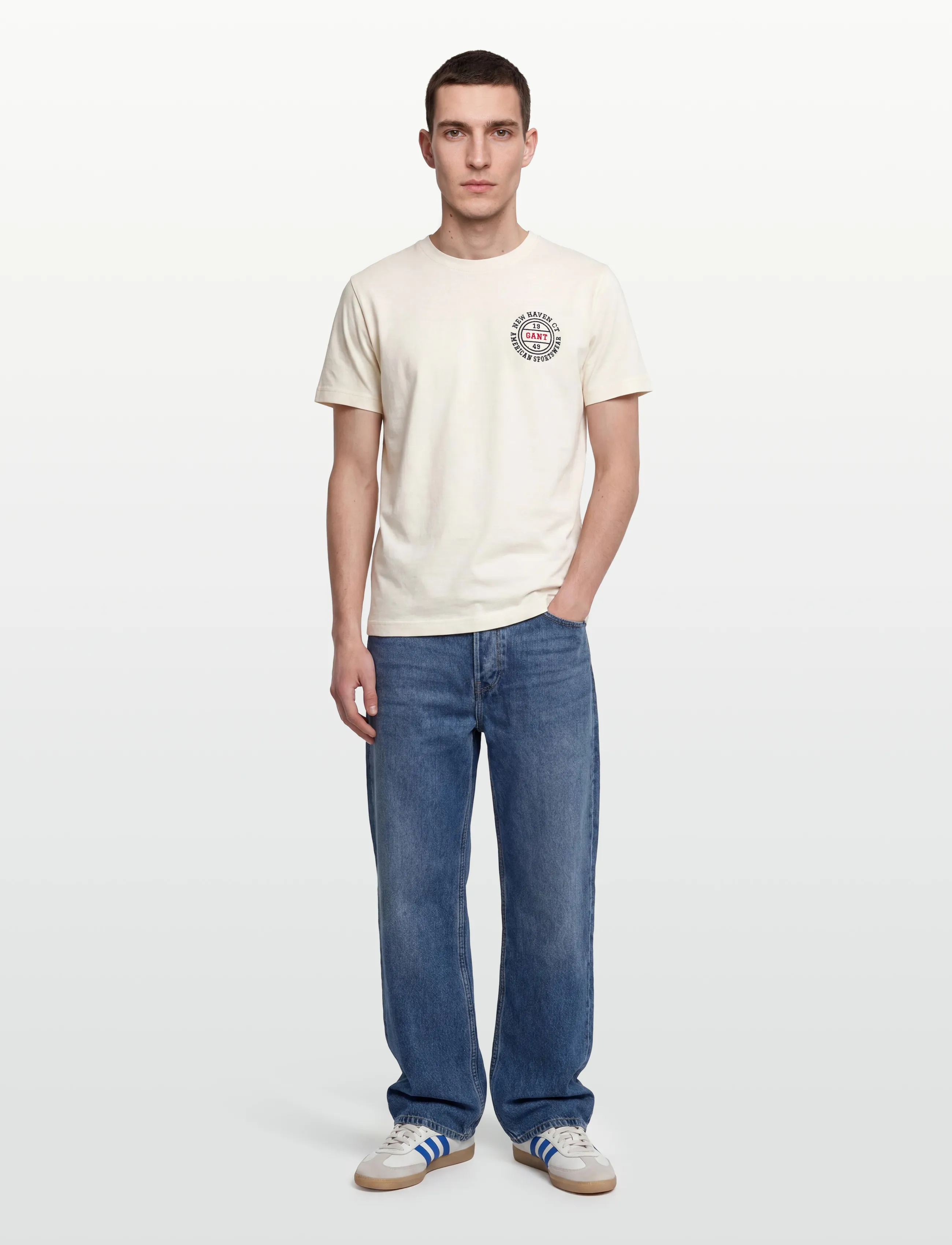 Gant GRAPHIC SS TSHIRT - Gant - CREAM / cream