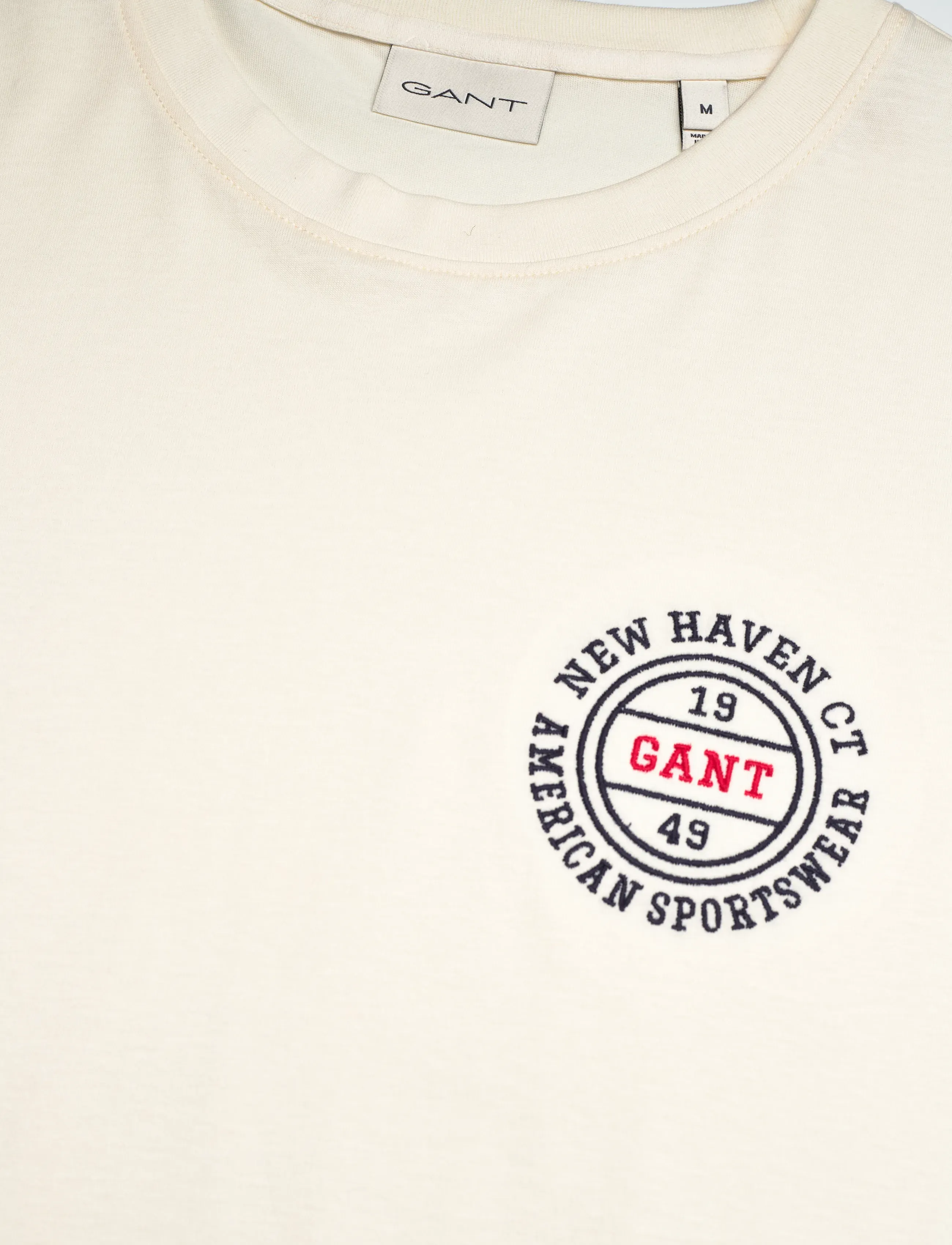 Gant - GRAPHIC SS TSHIRT - stutterma bolir - cream - 5