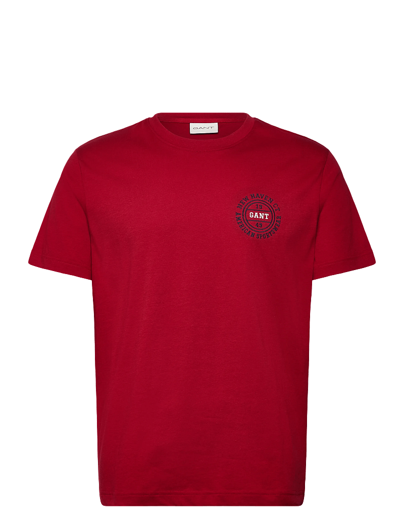 Gant - GRAPHIC SS TSHIRT - lühikeste varrukatega t-särgid - ruby red - 1