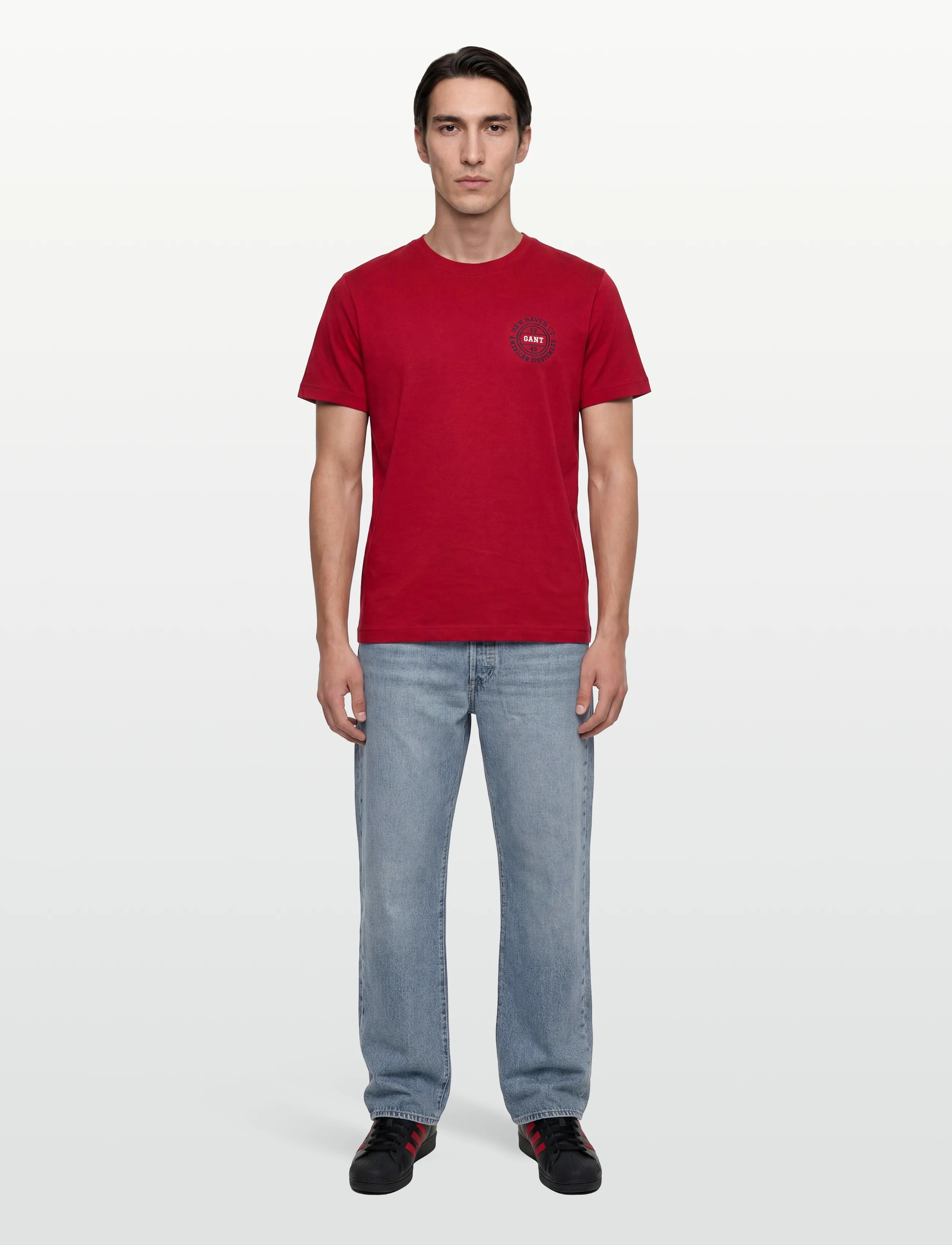 Gant Graphic Ss Tshirt, L, T-shirts, Rot - Short-sleeved, Männerswear