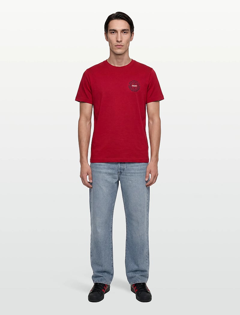 Gant - GRAPHIC SS TSHIRT - lühikeste varrukatega t-särgid - ruby red - 0
