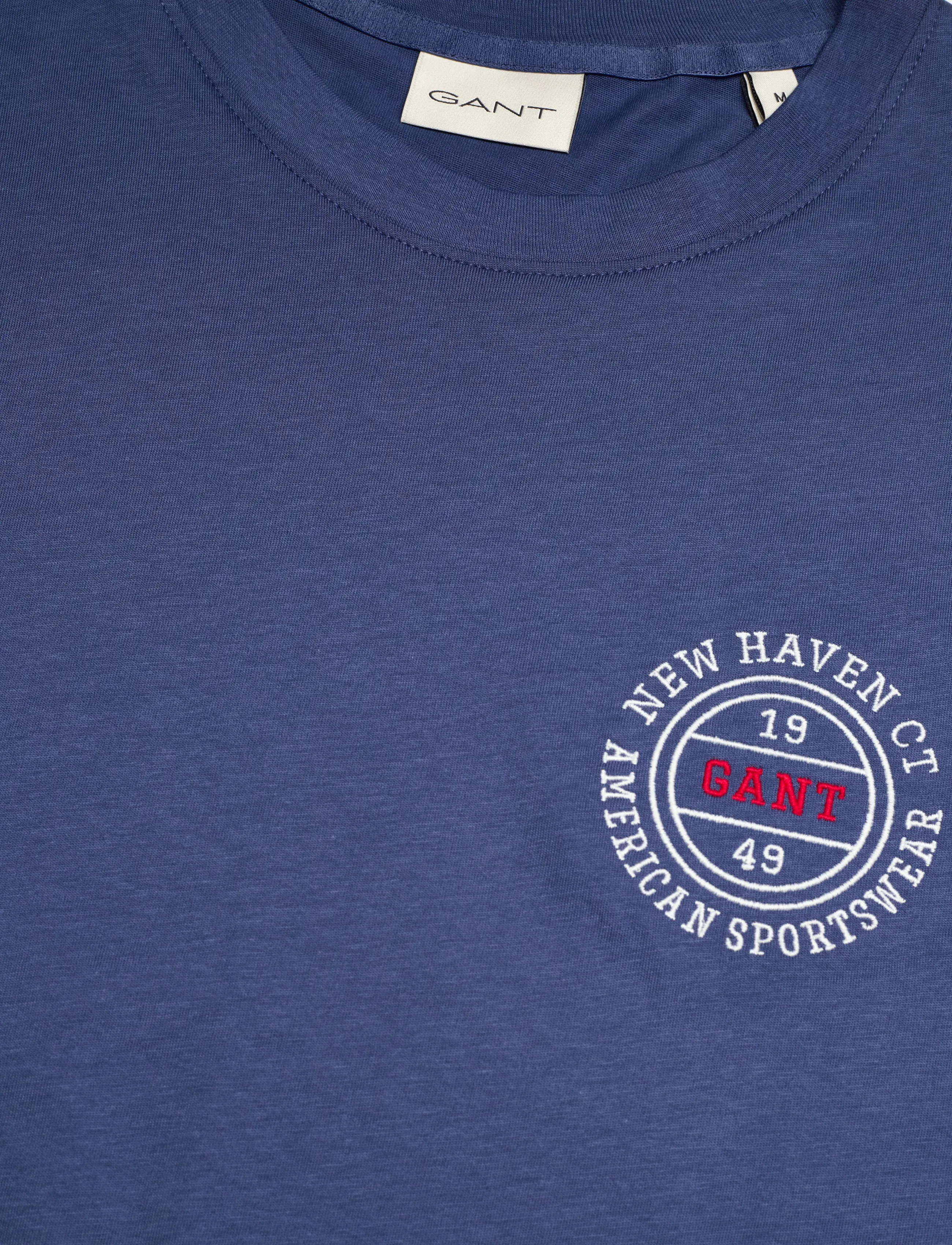 Gant - GRAPHIC SS TSHIRT - short-sleeved t-shirts - vintage blue - 5