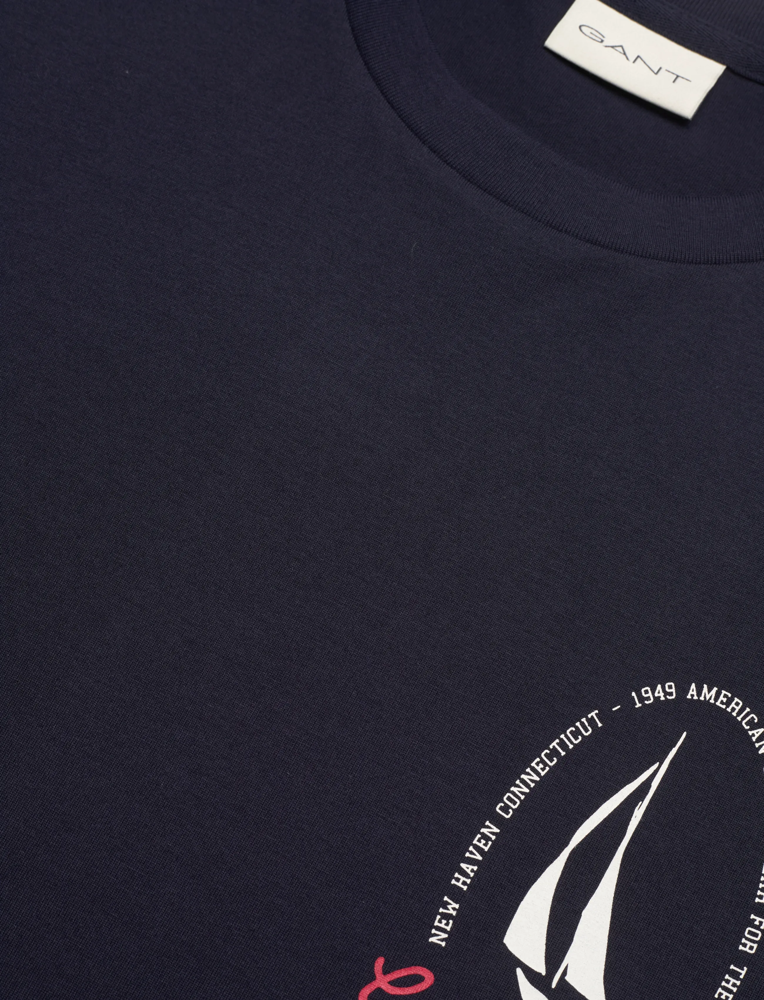 Gant - GRAPHIC SS TSHIRT - lühikeste varrukatega t-särgid - evening blue - 5