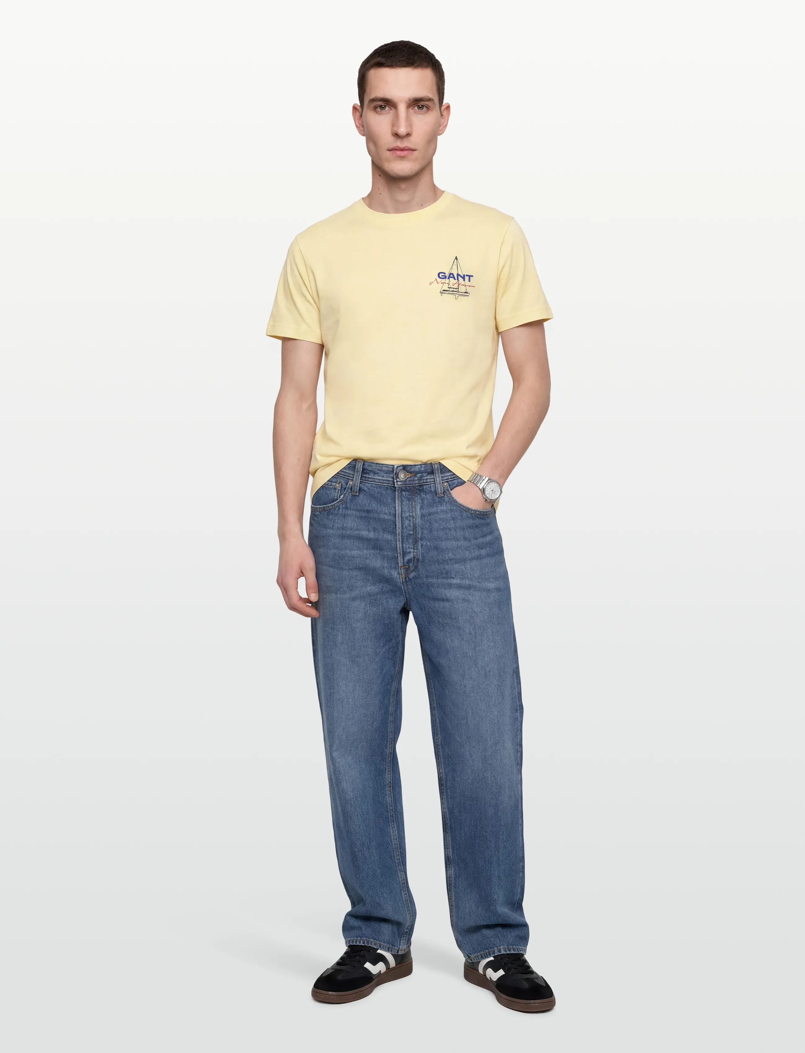GANT GRAPHIC SS TSHIRT - Kortærmede T-shirts - VANILLA YELLOW / yellow