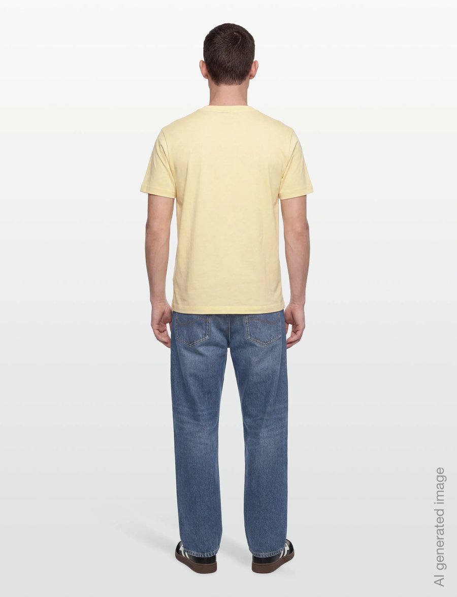 Gant - GRAPHIC SS TSHIRT - short-sleeved t-shirts - vanilla yellow - 4