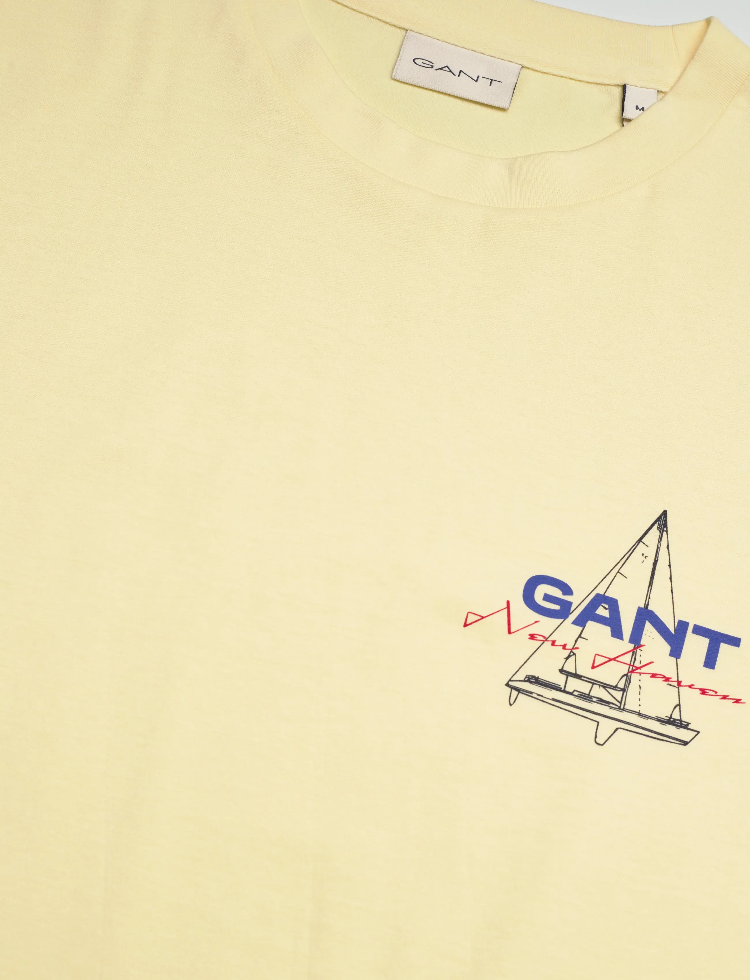 Gant - GRAPHIC SS TSHIRT - kurzärmelig - vanilla yellow - 5