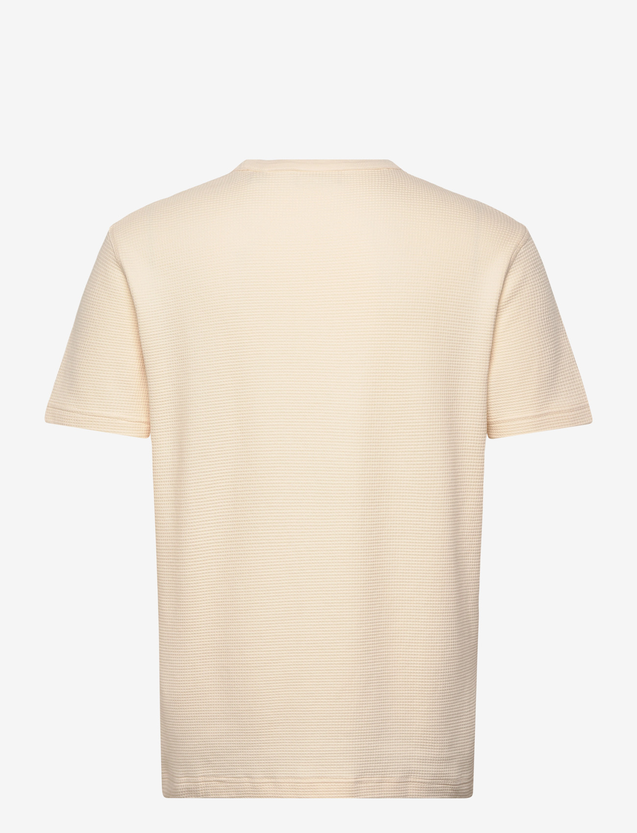 Gant - WASHED WAFFLE SS TSHIRT - kortærmede t-shirts - creamed white - 2