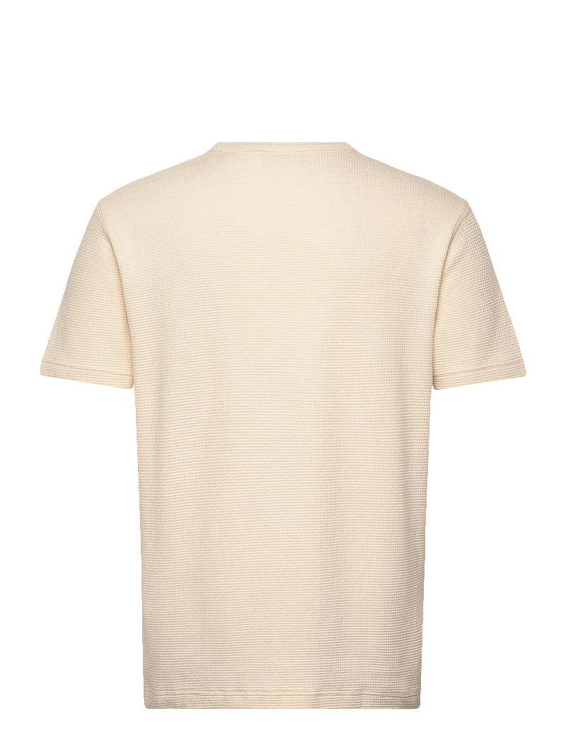 Gant - WASHED WAFFLE SS TSHIRT - kortærmede t-shirts - creamed white - 2