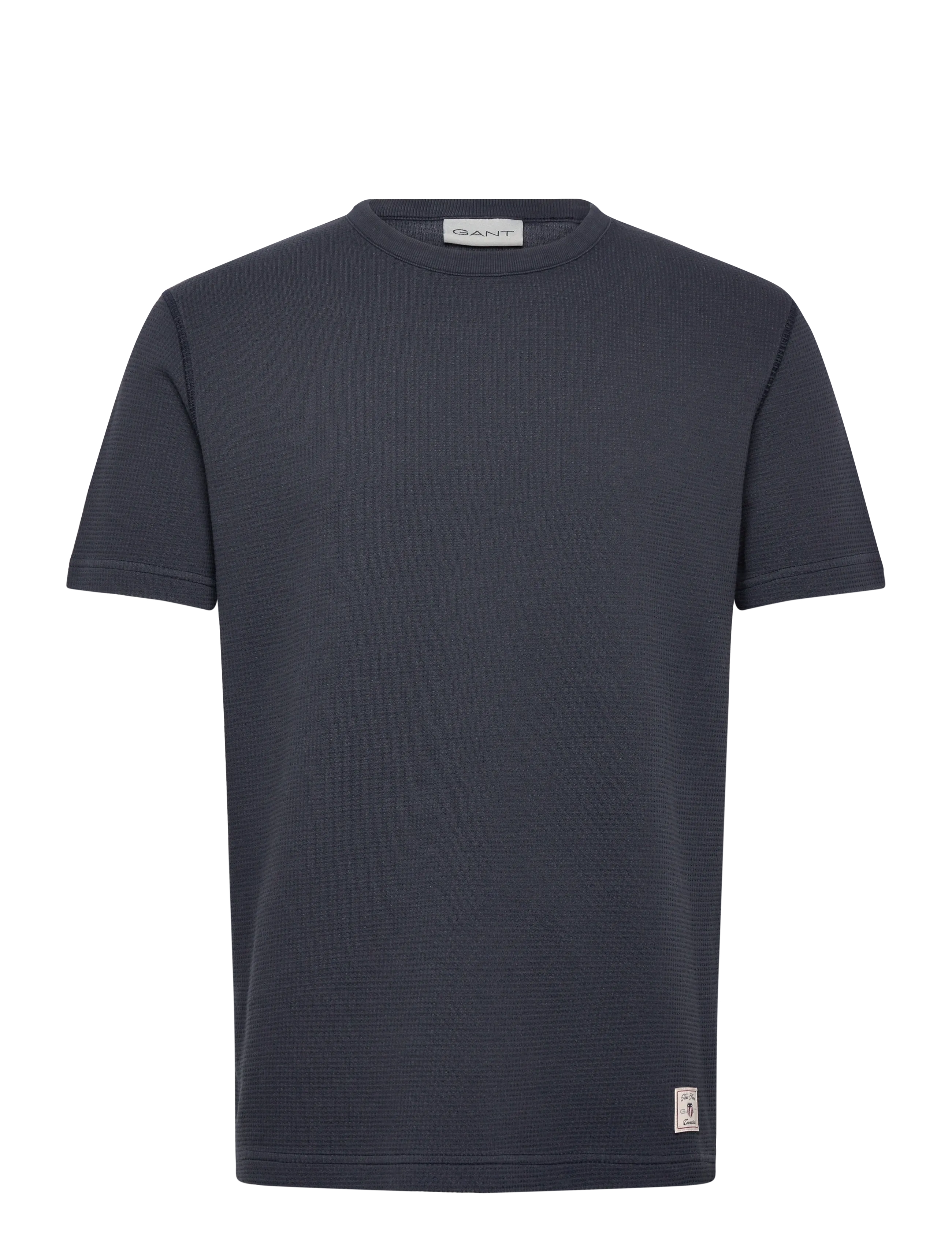 GANT WASHED WAFFLE SS TSHIRT - T-Shirts - EVENING BLUE / navy