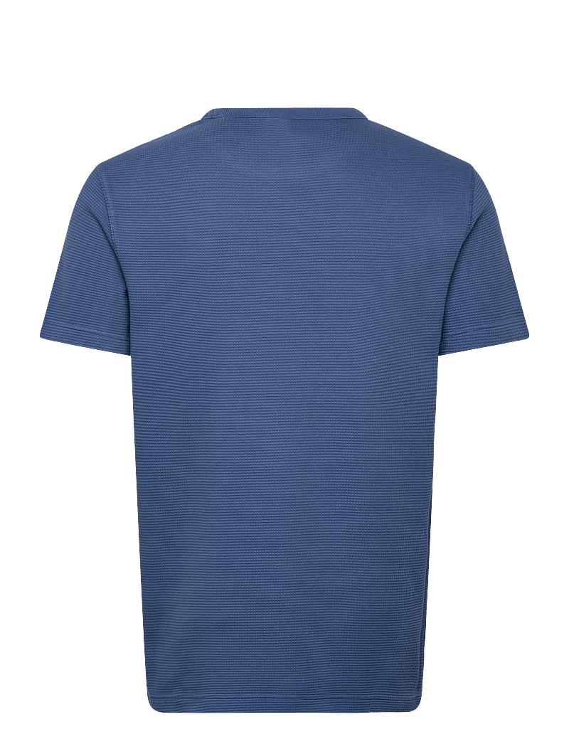 Gant - WASHED WAFFLE SS TSHIRT - kortærmede t-shirts - vintage blue - 2