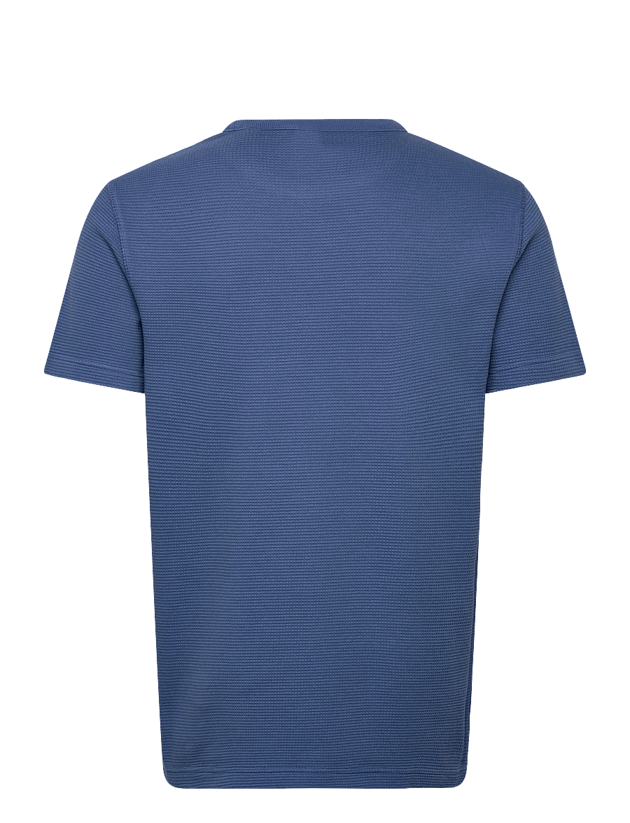 Gant - WASHED WAFFLE SS TSHIRT - kurzärmelige t-shirts - vintage blue - 2