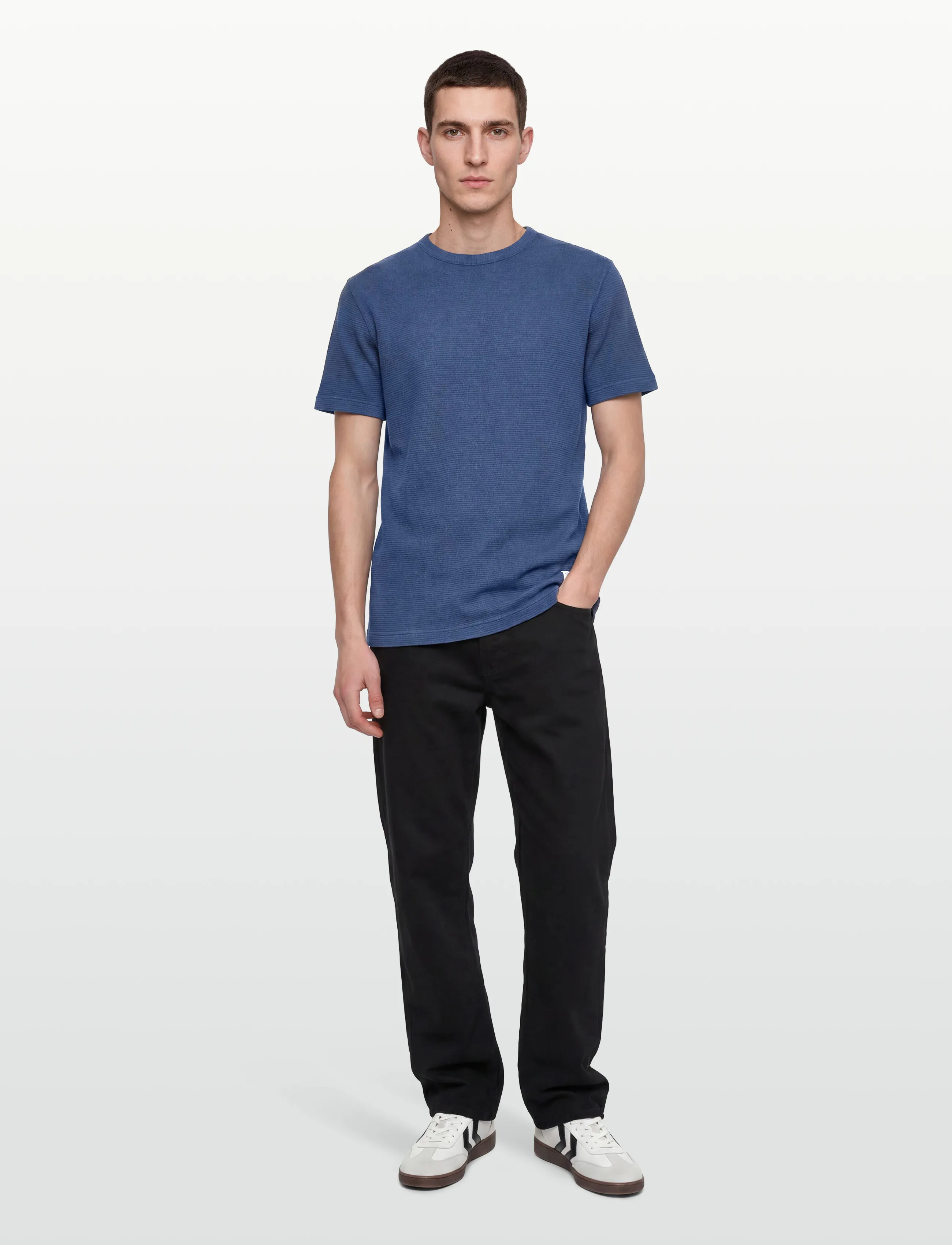 Gant WASHED WAFFLE SS TSHIRT - Gant - VINTAGE BLUE / blue