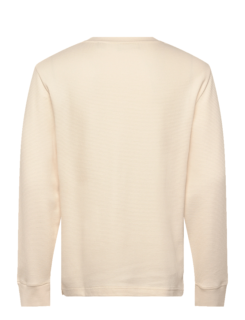 Gant - WASHED WAFFLE HENLEY - langærmede t-shirts - creamed white - 2
