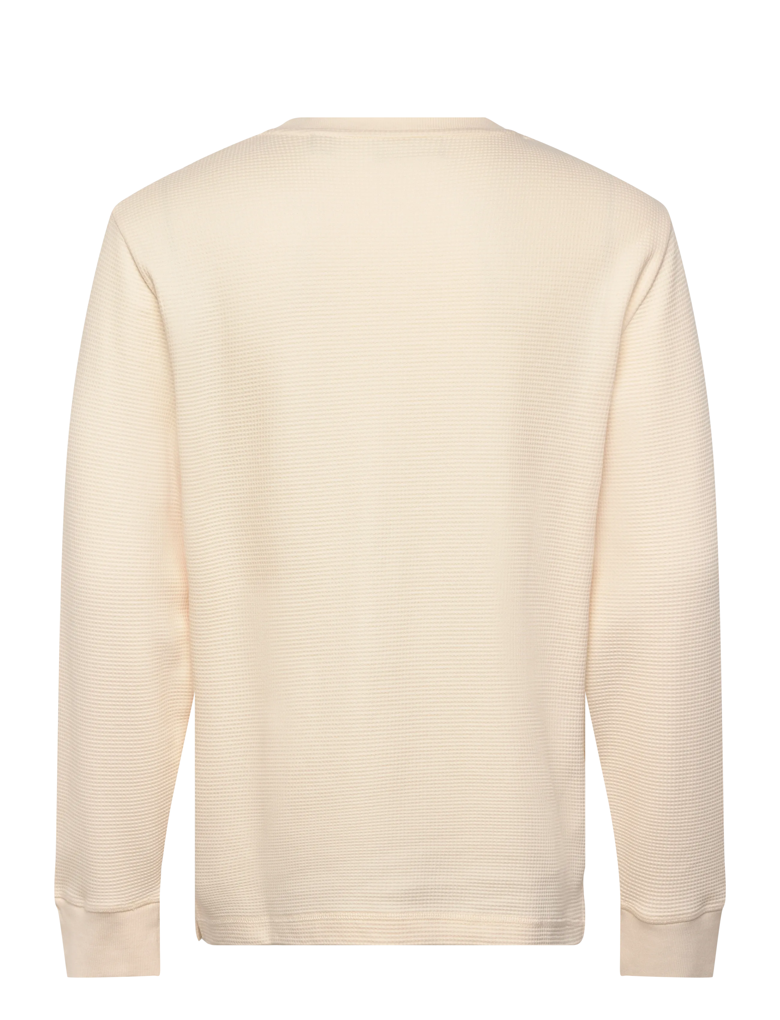 Gant - WASHED WAFFLE HENLEY - långärmade t-shirts - creamed white - 2