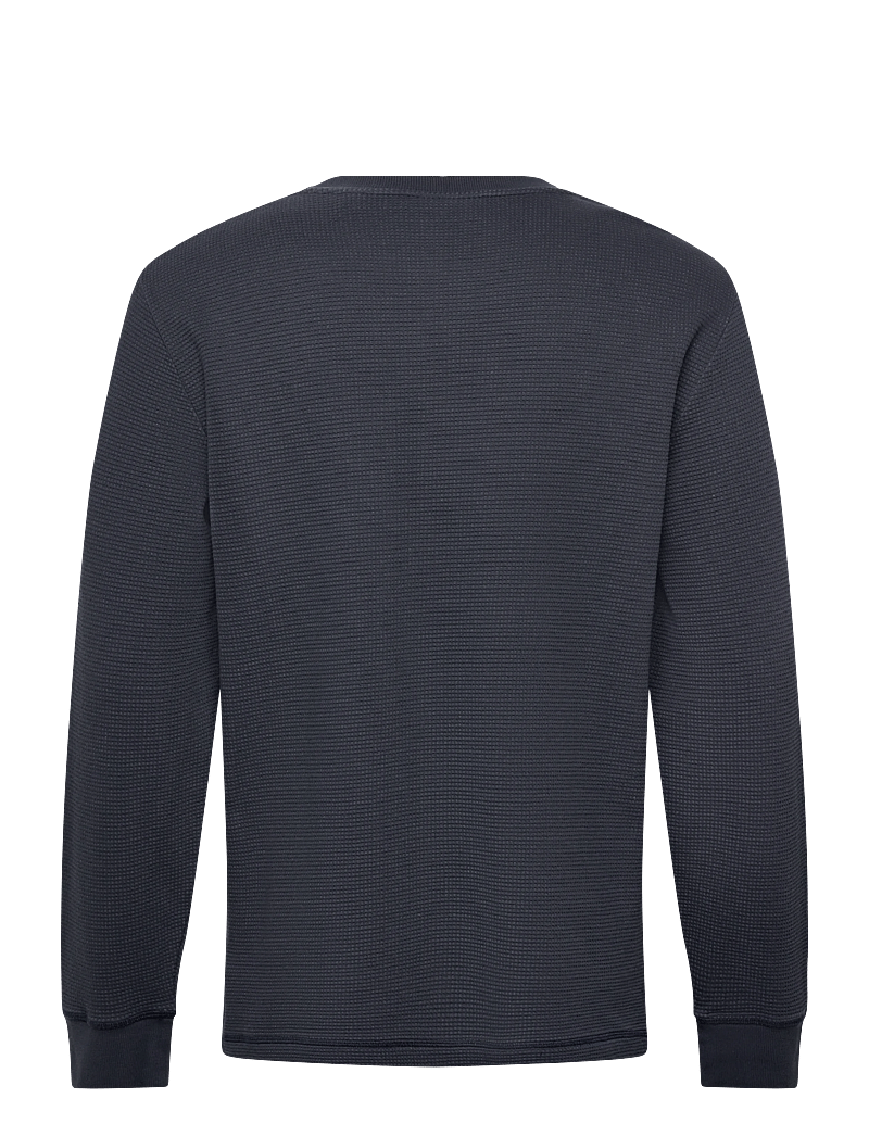 Gant - WASHED WAFFLE HENLEY - langærmede t-shirts - evening blue - 2