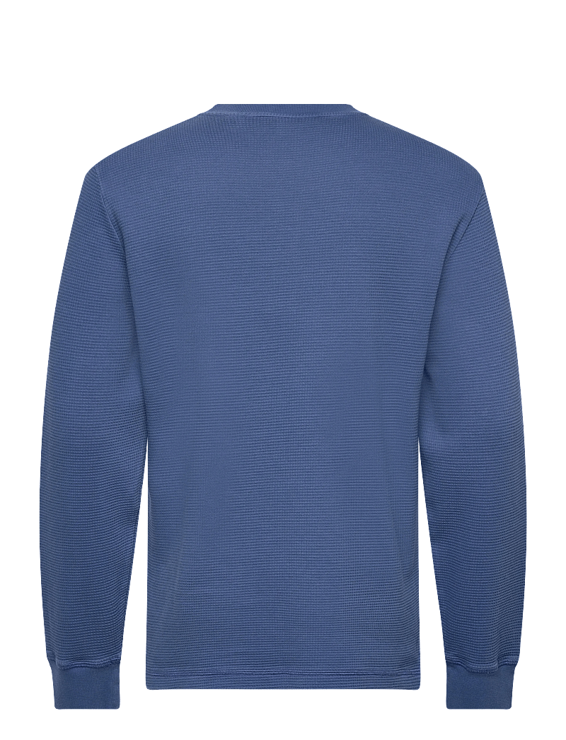 Gant - WASHED WAFFLE HENLEY - langärmelig - vintage blue - 2